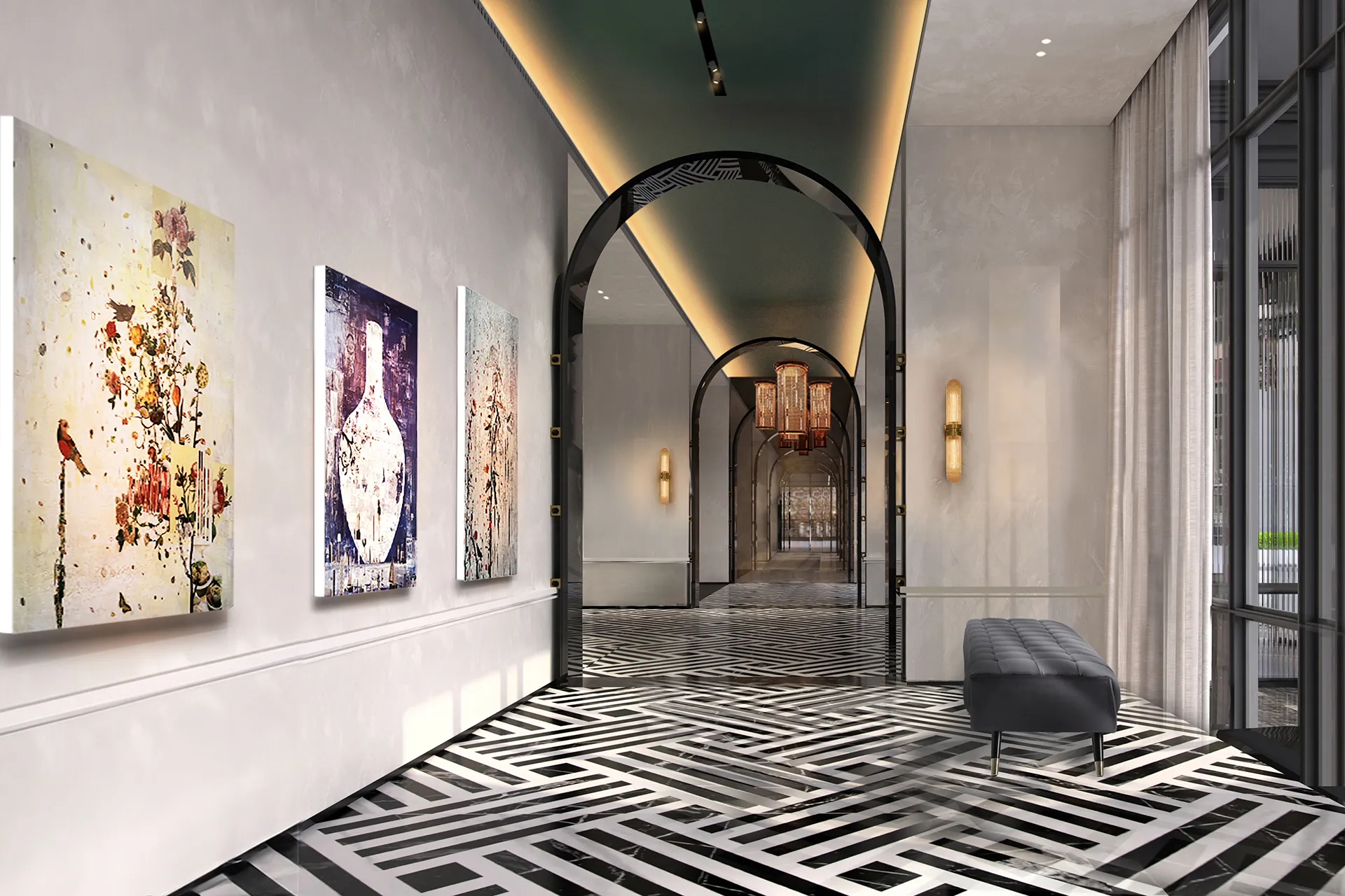 酒店集結14位藝術家作品聯合策展，在建築、空間、藝術中完美對話，呈現艾美酒店品牌核心的藝術體驗。