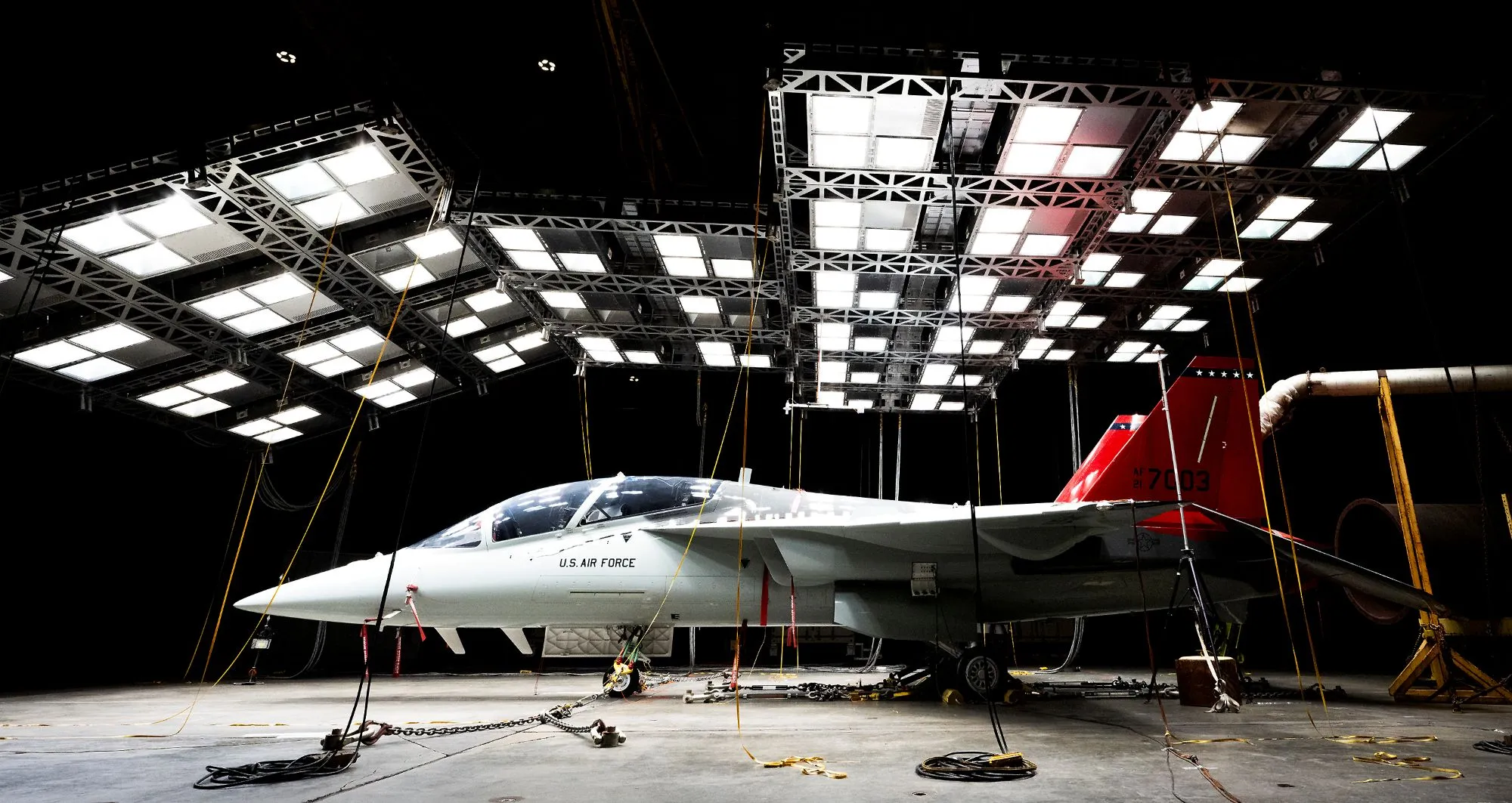 波音研製的新一代T-7「紅鷹」教練機。（取自美軍DVIDS系統）