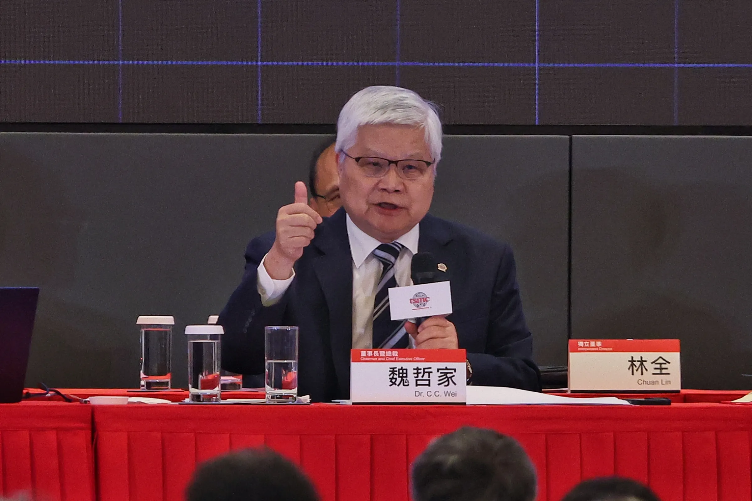 20260604-台積電董事長暨總裁魏哲家4日出席台積電股東會。（顏麟宇攝）