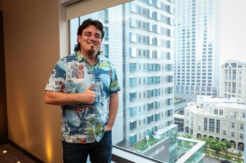 安杜里爾創辦人拉奇專訪 美國國防科技公司安杜里爾（Anduril）創辦人拉奇（Palmer Luckey）4日接受中央社專訪，談及公司創立的原因是看到中國日益增長的侵略性。中央社記者吳家昇攝115年6月4日