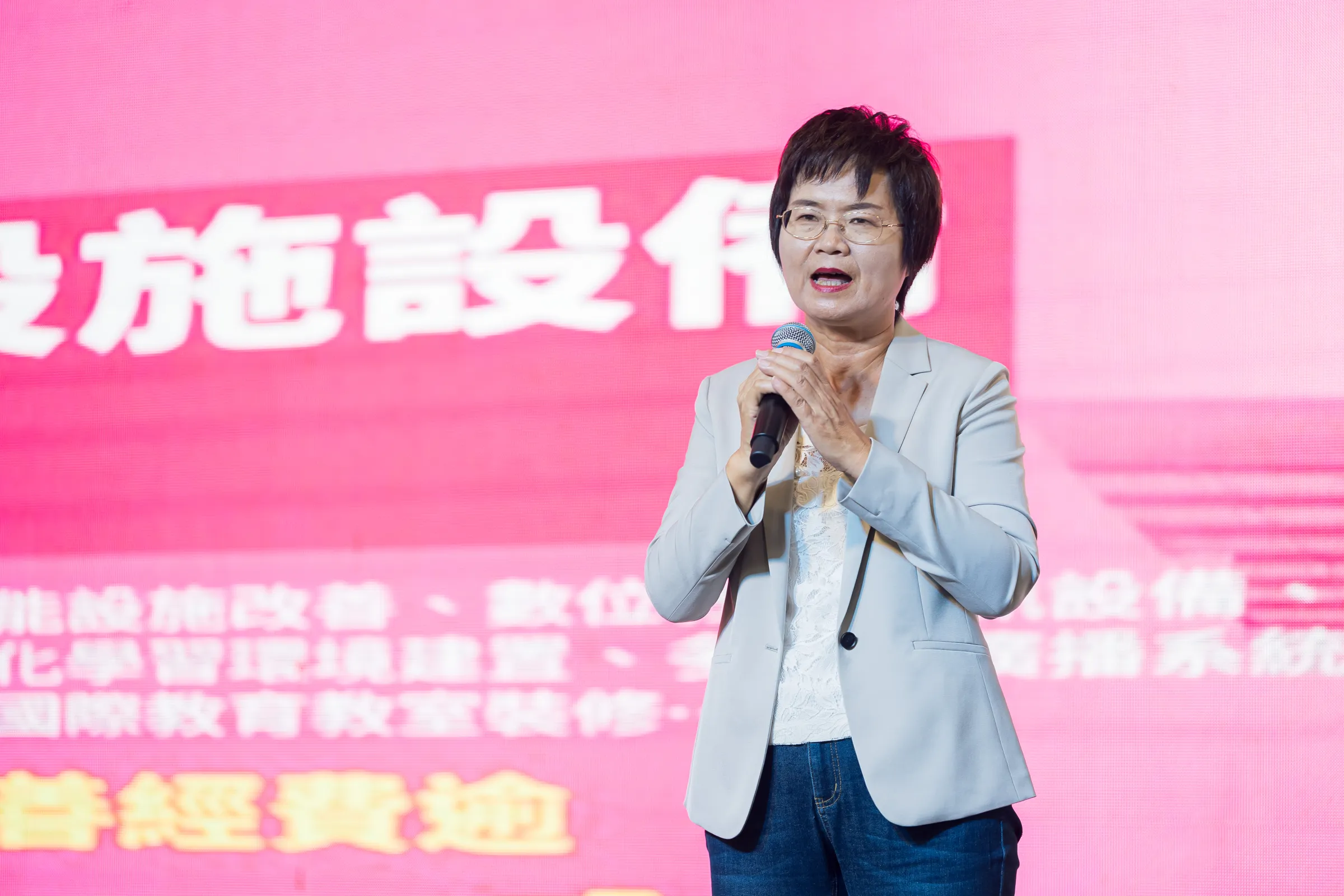 民進黨彰化縣長候選人陳素月出席民進黨「台灣好生活」2026縣市政策說明會。（民進黨提供）