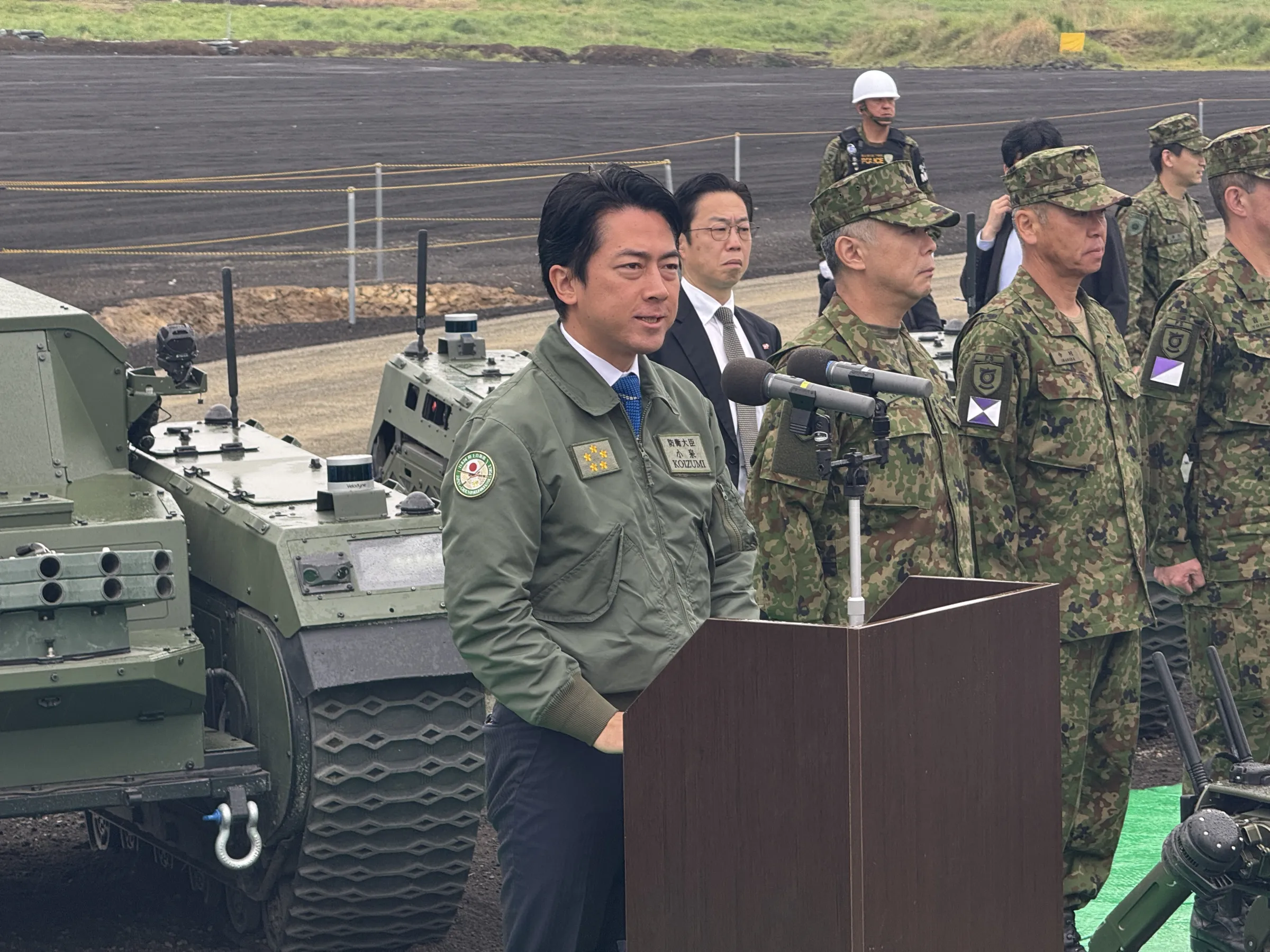 20260609-日本富士演習，防衛大臣小泉進次郎發表談話。（黃信維攝）