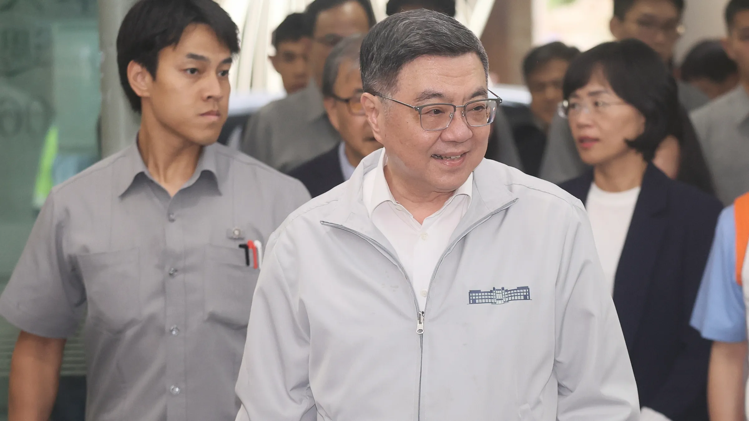 20260610-行政院長卓榮泰10日訪視新莊聯合辦公大樓各進駐機關員工子女非營利幼兒園。（柯承惠攝）