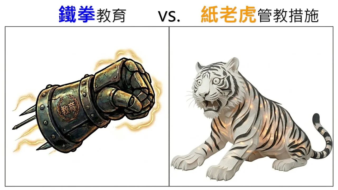 鐵拳教育 vs. 紙老虎管教措施