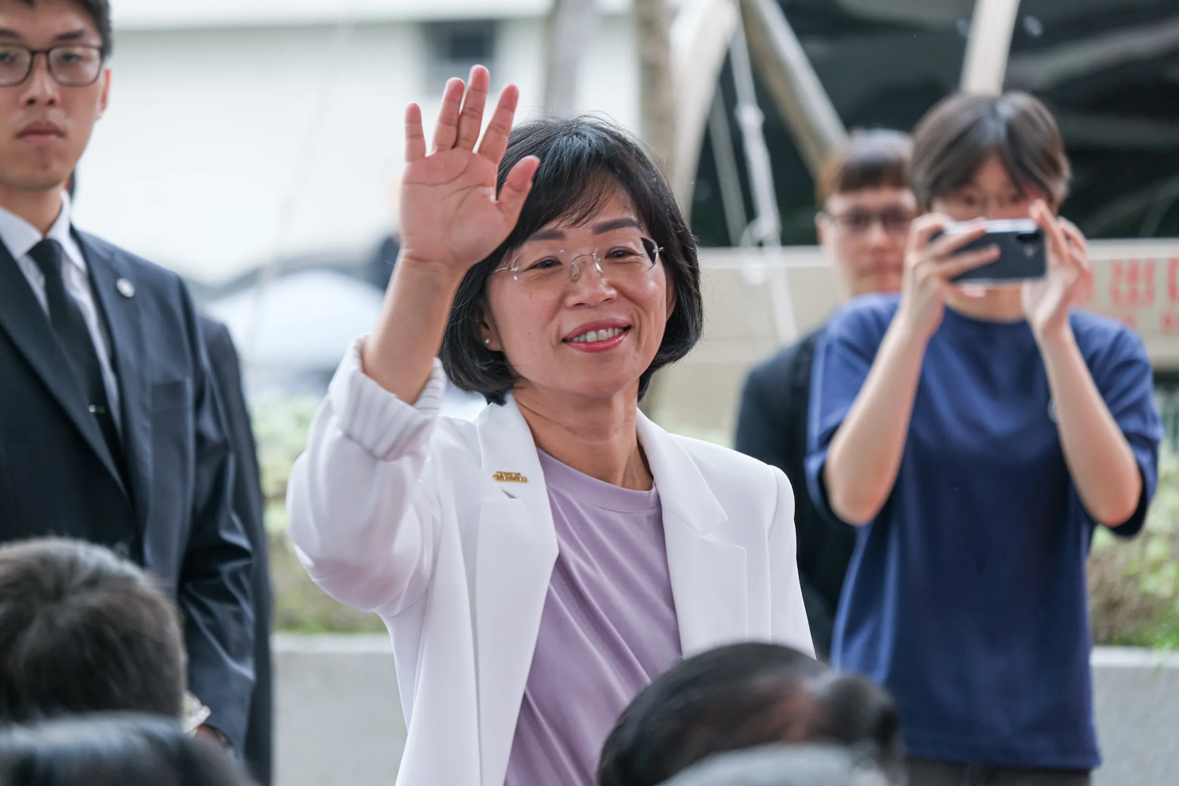 20260616-法務部調查局中和調查園區揭牌典禮於16日舉行，圖為民進黨立委蘇巧慧。（劉偉宏攝）