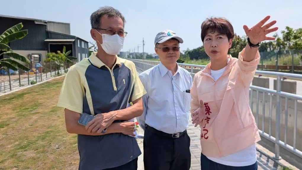 圖說：陳亭妃成功協助爭取海寮分線東側約900公尺水圳綠美化人行步道工程，總經費約3,400萬元，目前已完工。（圖/陳亭妃服務處提供）