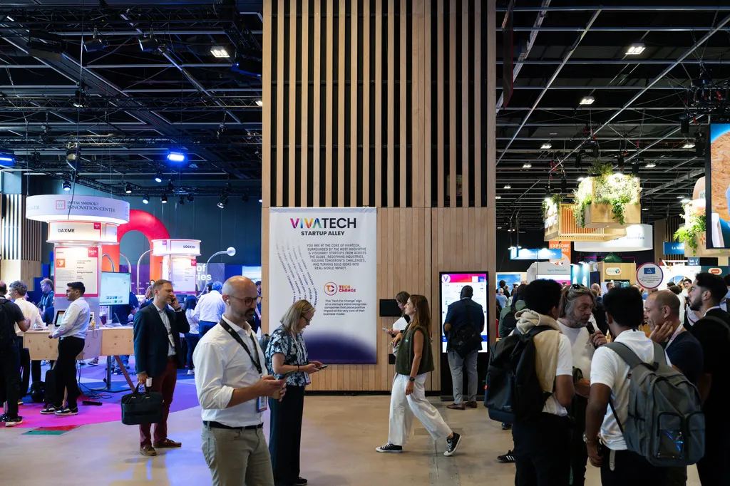 歐洲知名的科技展覽Vivatech fair在法國巴黎登場。（美聯社）