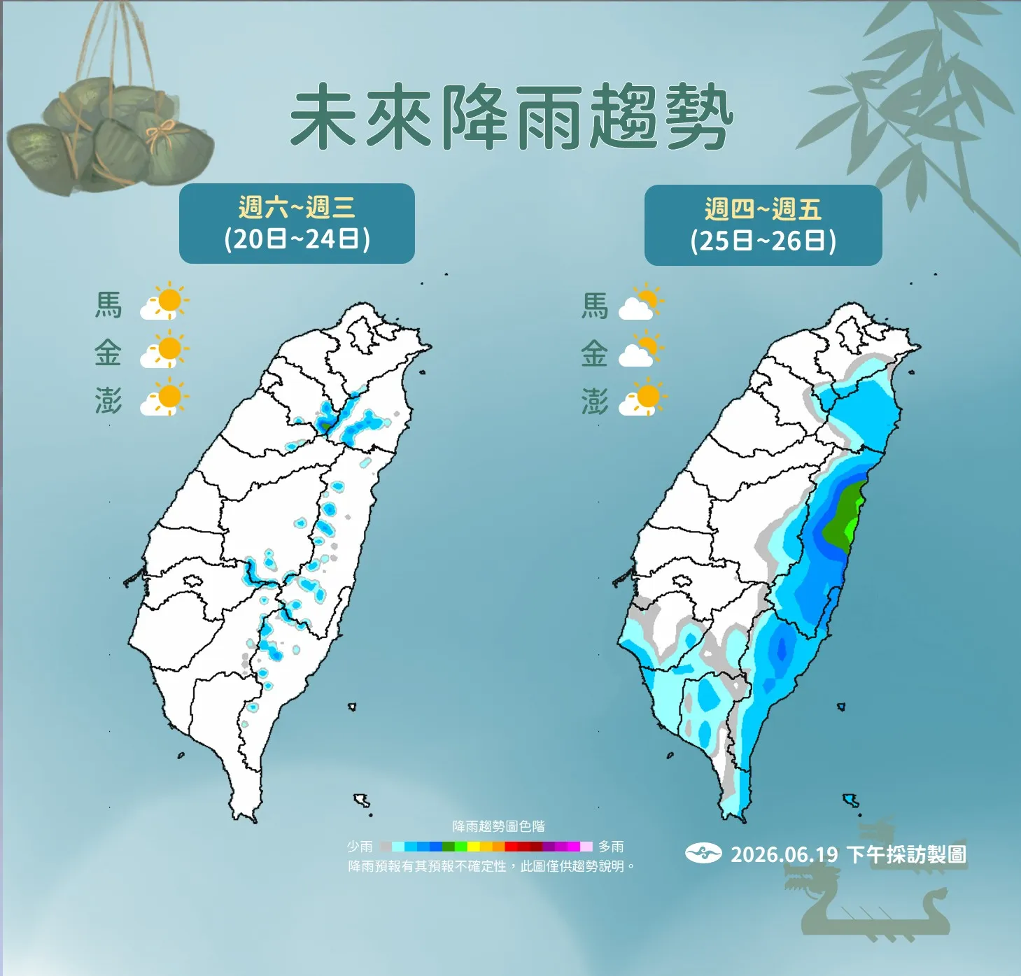 未來降雨趨勢。（圖／氣象署提供）