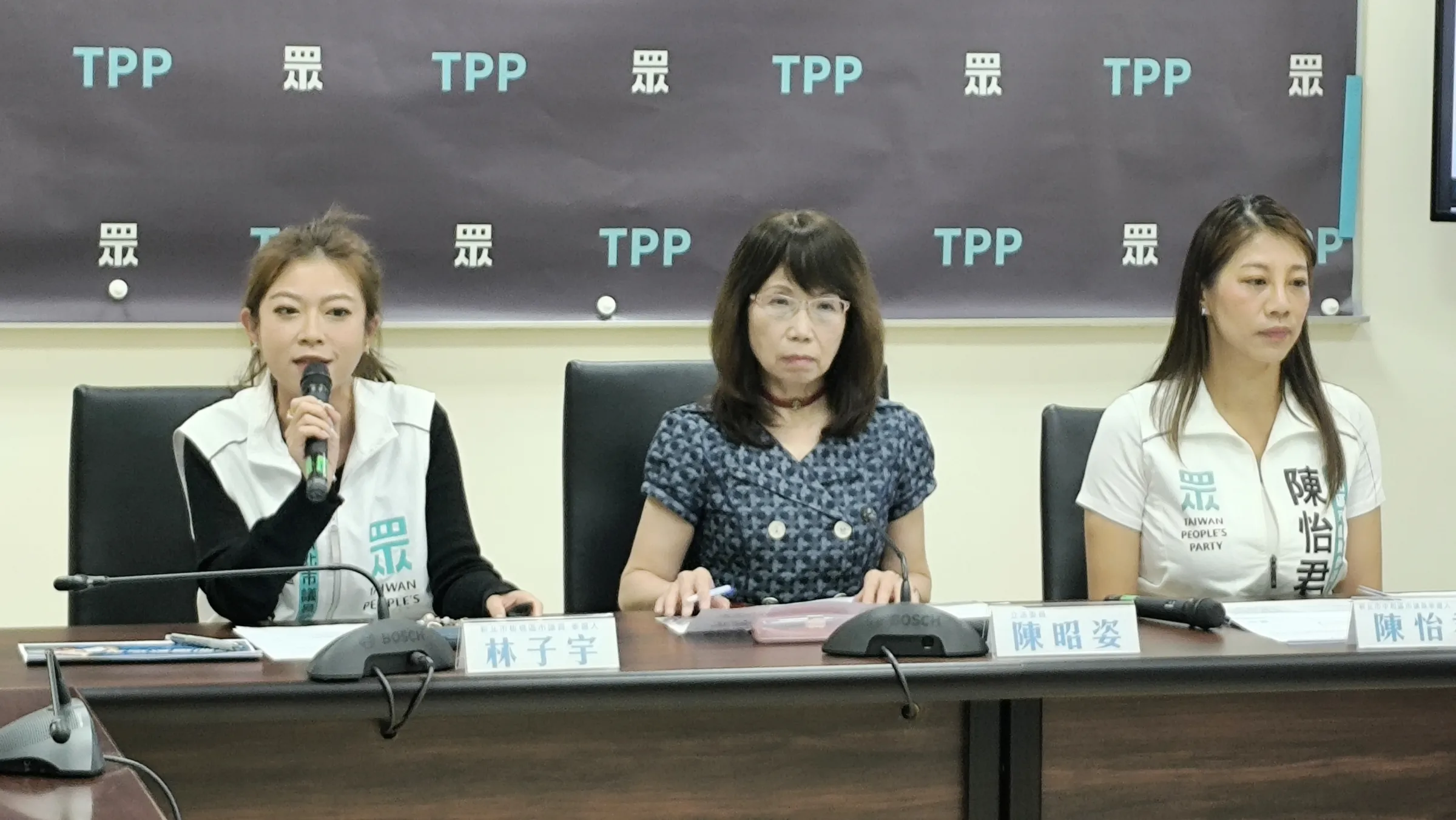 20260622-民眾黨立院黨團召開「蘇巧慧公然說謊，立即道歉退選！」記者會，圖中為立委陳昭姿。（蔡親傑攝）