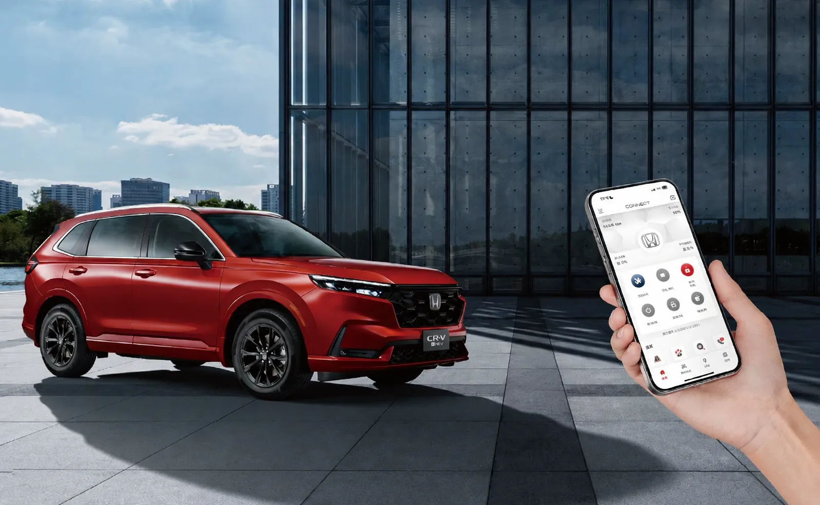 新年式改款CR-V在Honda CONNECT追加導入Digital Key數位鑰匙，具備遙控開啟車門、啟動車輛、遙控尾門等多項控制功能。