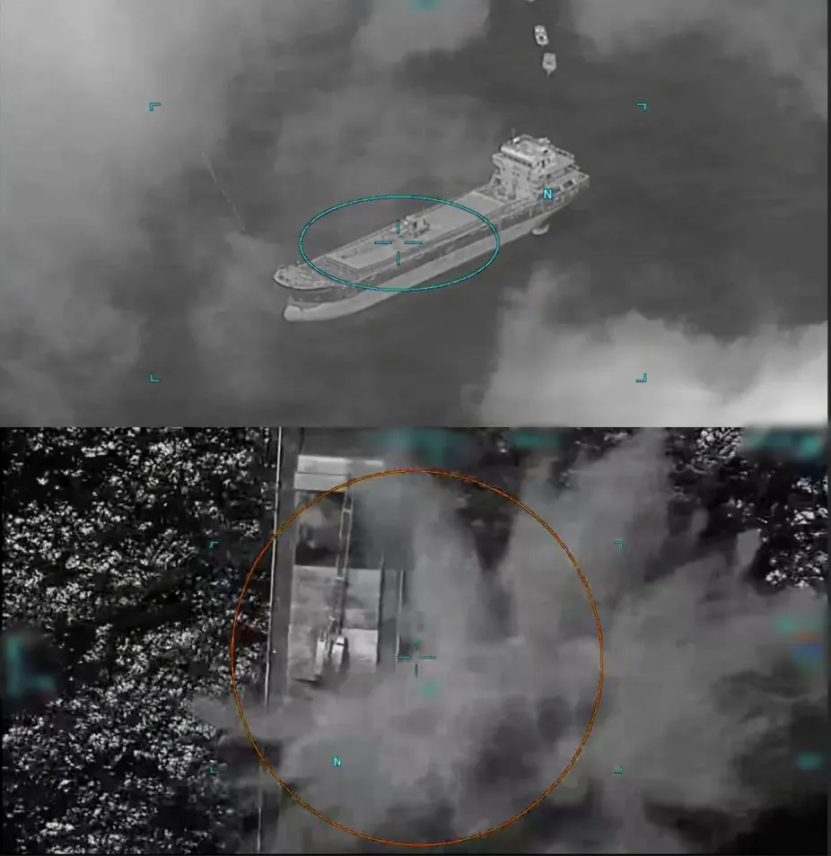 烏克蘭研發的馬古拉無人艇出現在美軍軍演中，並且成功擊沉靶艦。（DVIDS）
