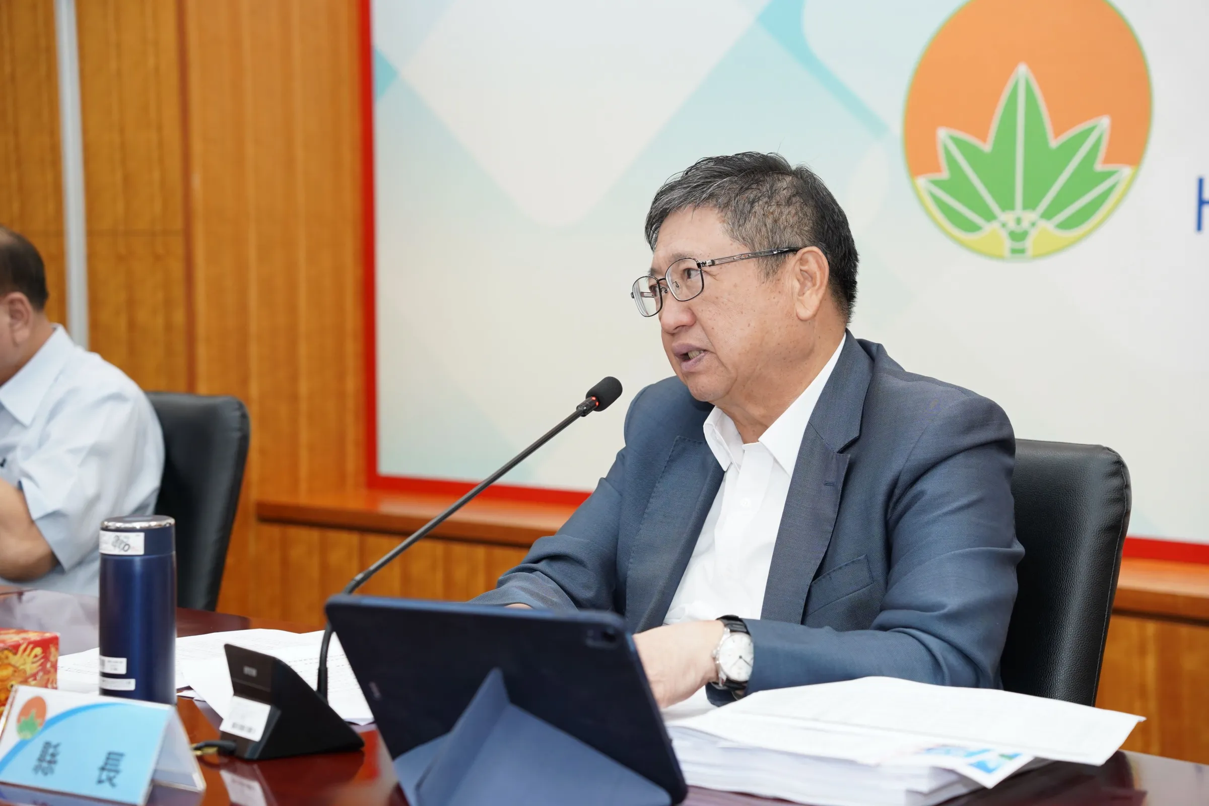 新竹縣長楊文科在主管會議中下達四項指示，全力補齊防災漏洞。（圖／新竹縣政府提供）