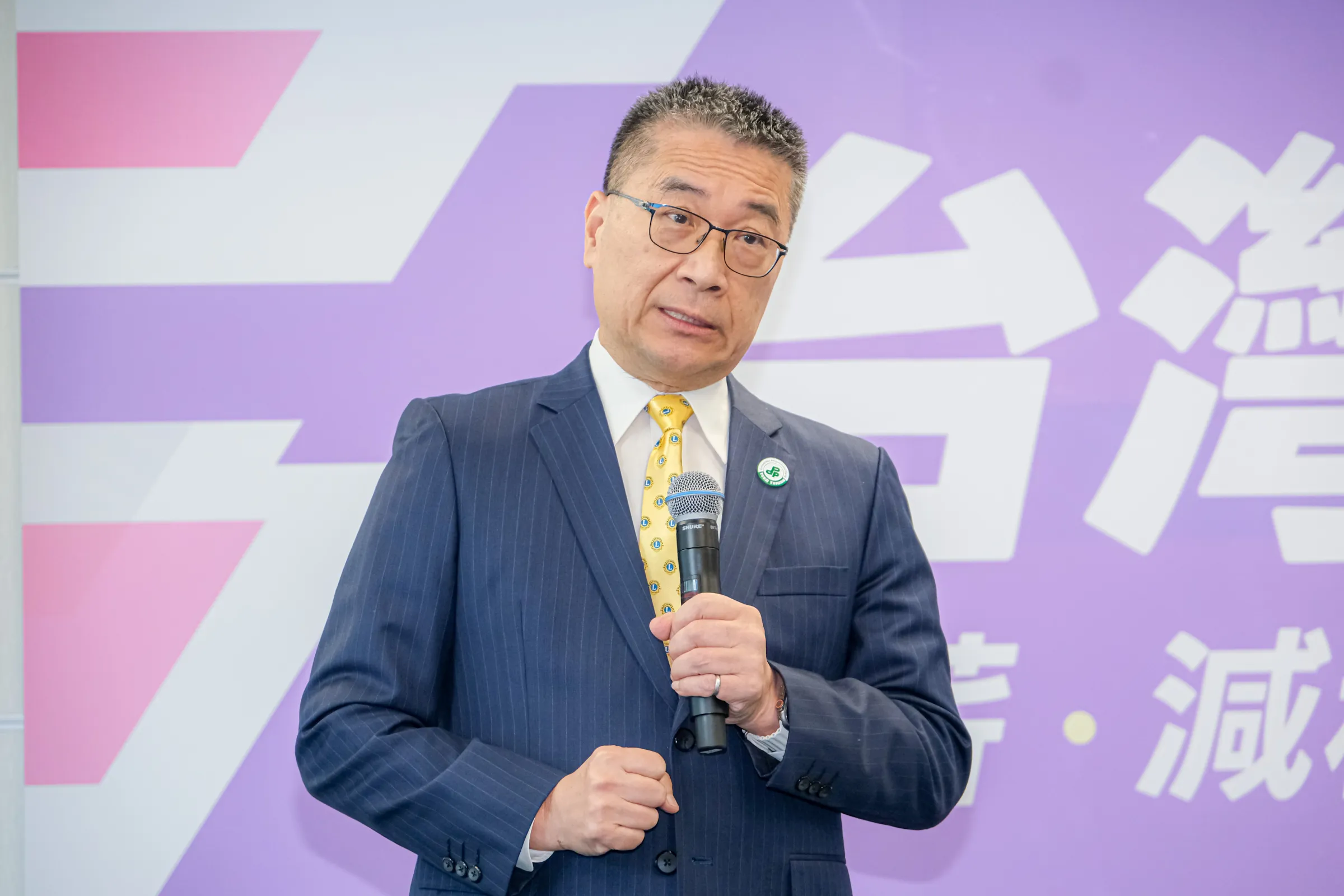 民進党の徐国勇秘書長。「狸猫換太子」騒動が広がる中、主催者側に「懸念」を伝えた（資料写真、劉偉宏撮影）