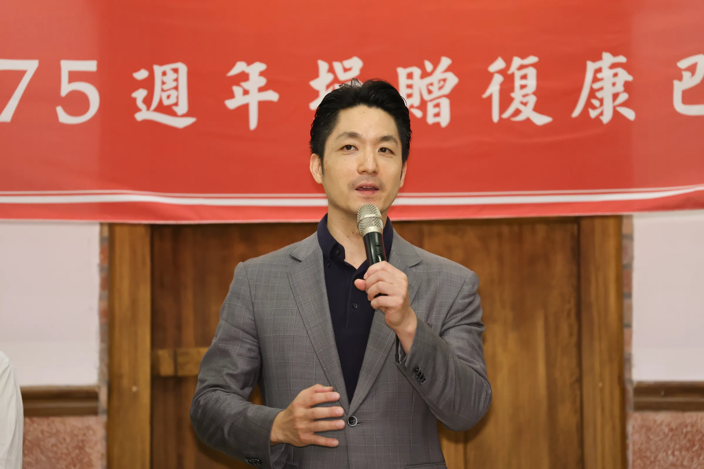 20260703-台北市長蔣萬安、勝益食品董事長李興順出席勝益食品廠75周年捐贈復康巴士典禮。（陳品佑攝）