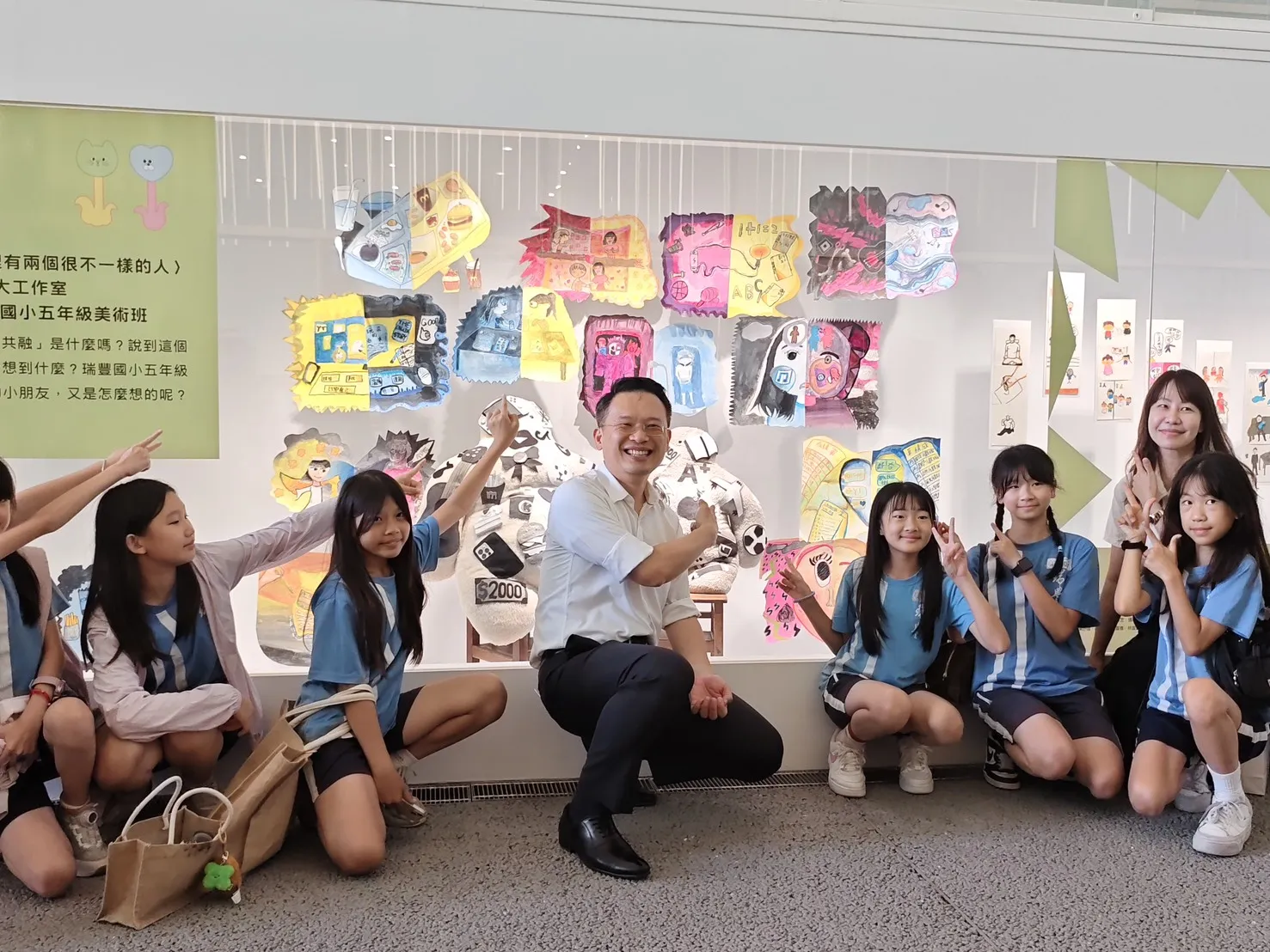 瑞豐國小學生展品，也在「一樣不一樣 Same but Different」特展中展出。（圖／桃園市政府提供）