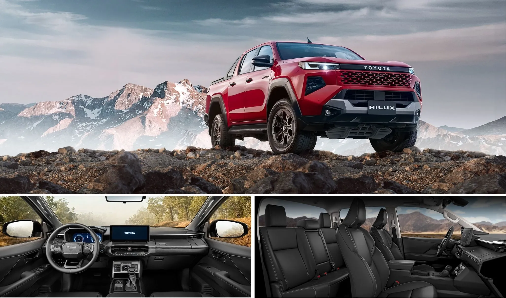 Toyota Hilux車內配置9吋多媒體觸控主機、360度環景影像。（和泰車提供）
