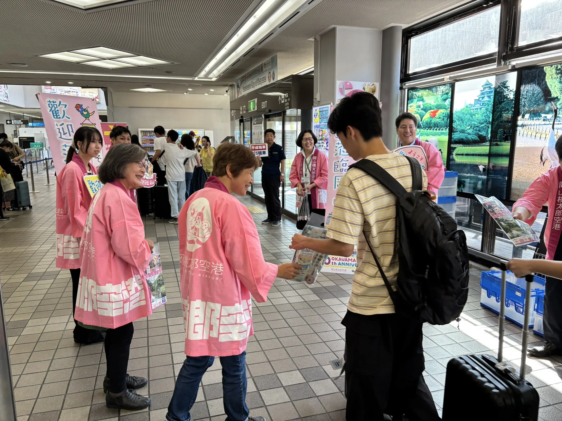 目前岡山航線以台灣旅客赴日觀光為主，約占外國旅客4成以上。（台灣虎航提供）