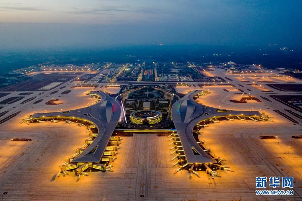 Chengdu Tianfu International Airport primarily serves international routes and is a major aviation hub for central and western China's connections to Europe and North America. (Xinhua)