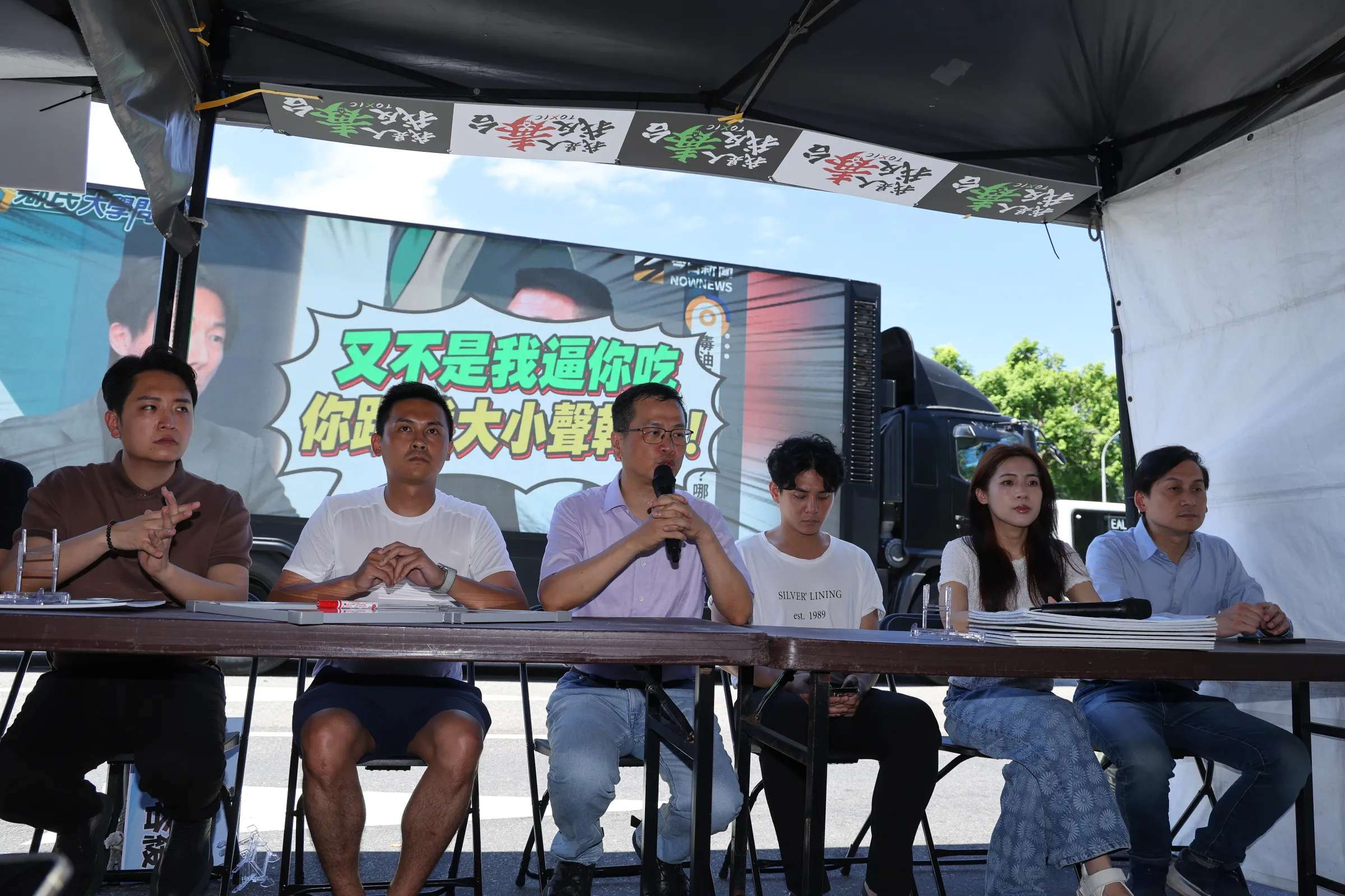 20260720-國民黨立委羅智強聲援青年絕食靜坐。（陳品佑攝）