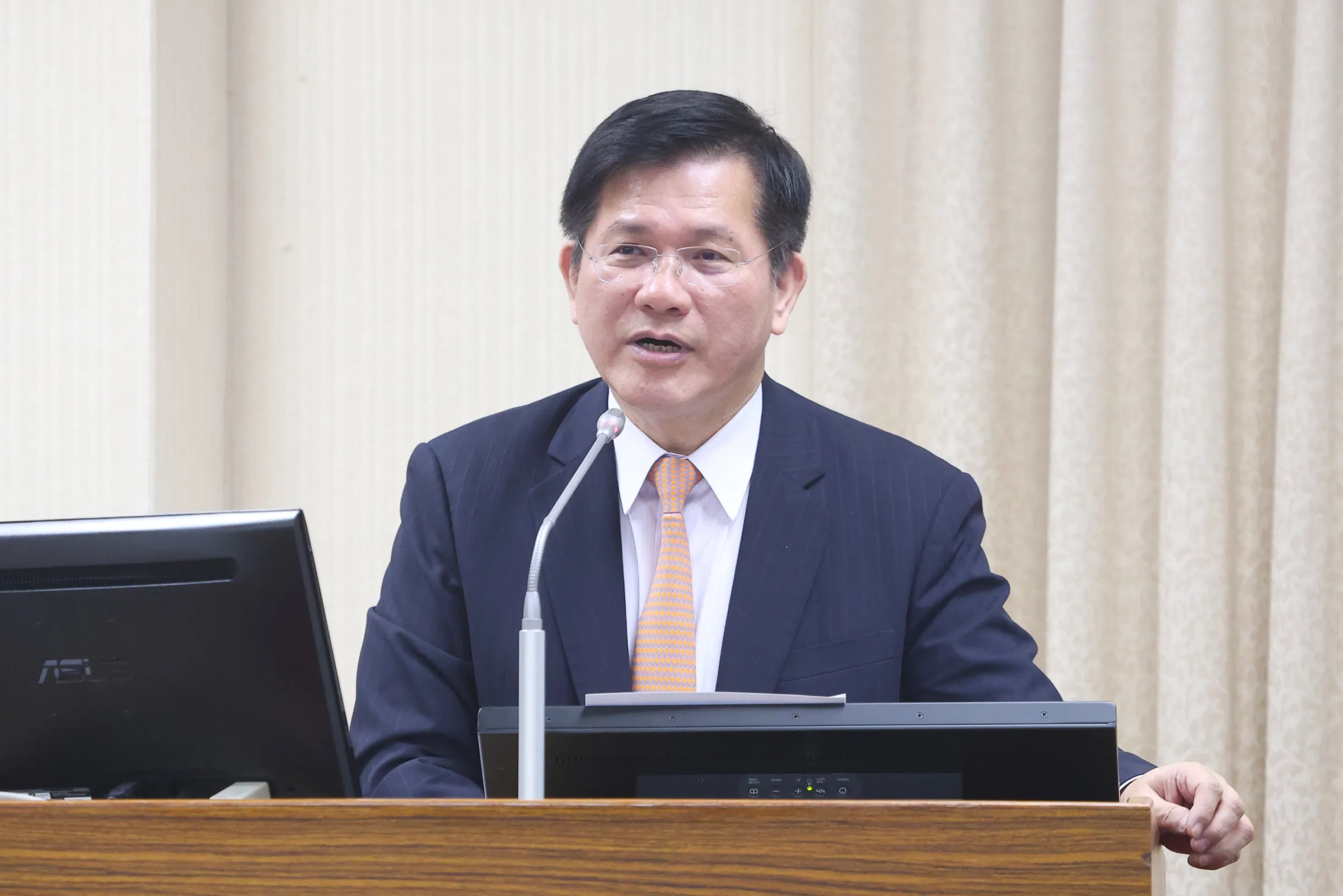20260722-外交部長・林佳龍氏が22日、外交国防委員会で答弁。（顏麟宇撮影）