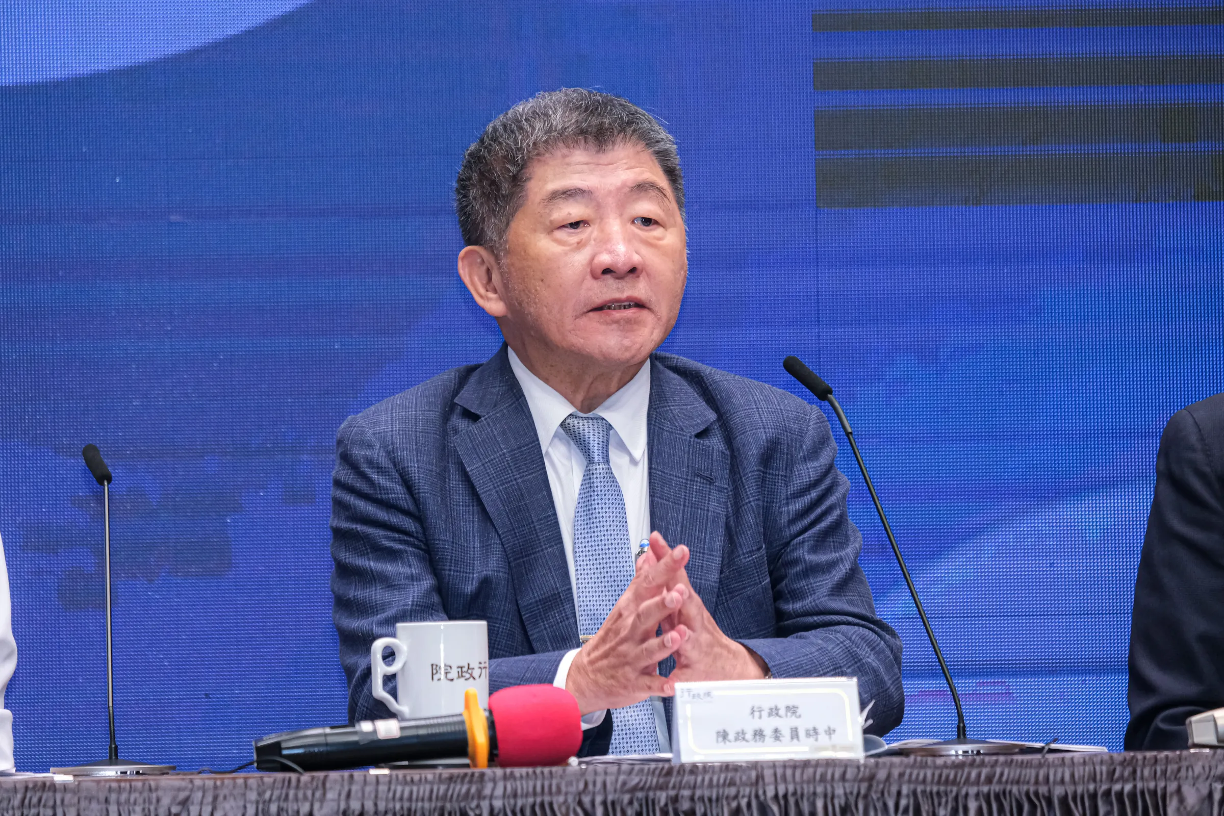 20260723-行政院院會後記者會於23日舉行，圖為行政院政務委員陳時中。（劉偉宏攝）