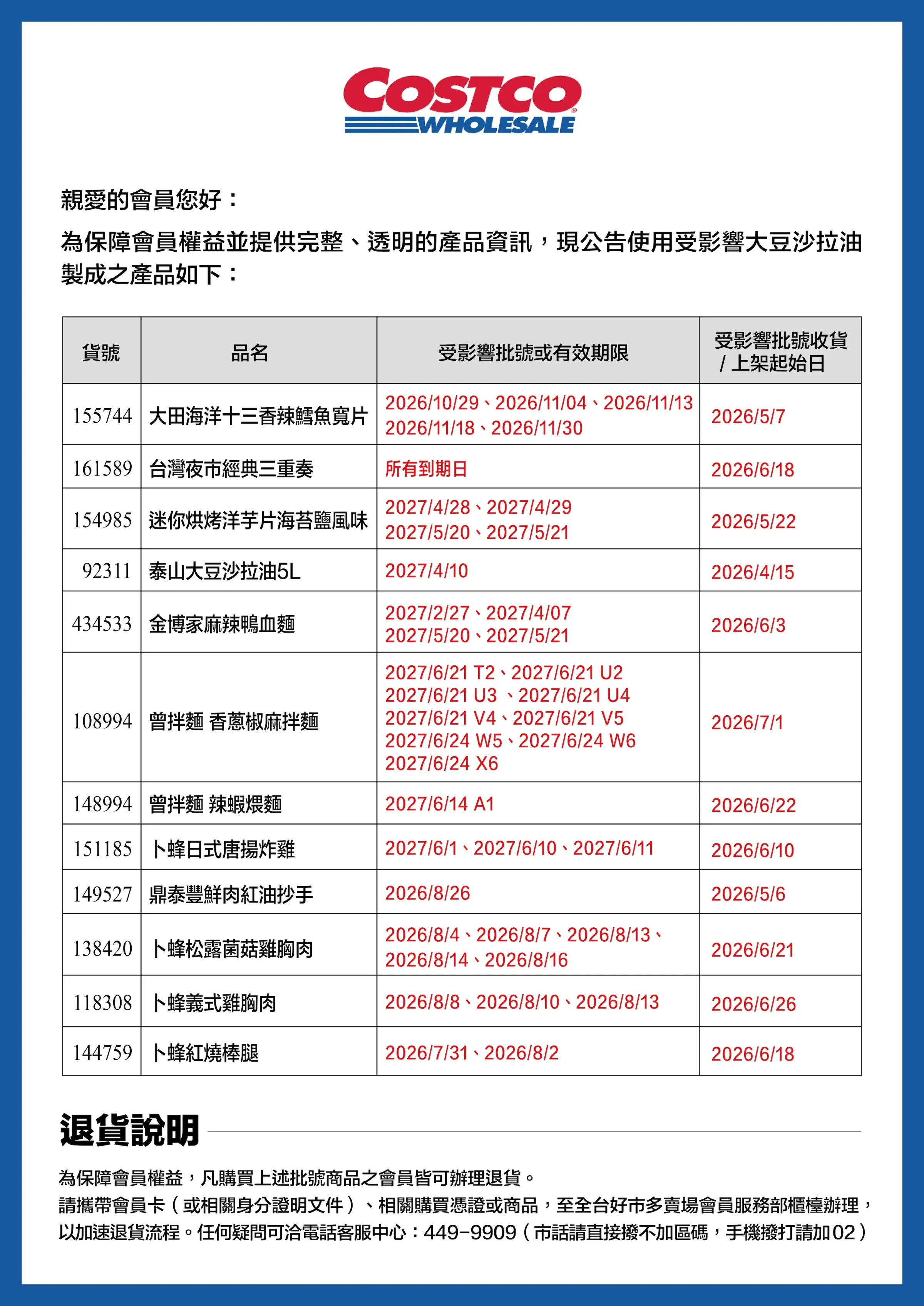 好市多 退貨