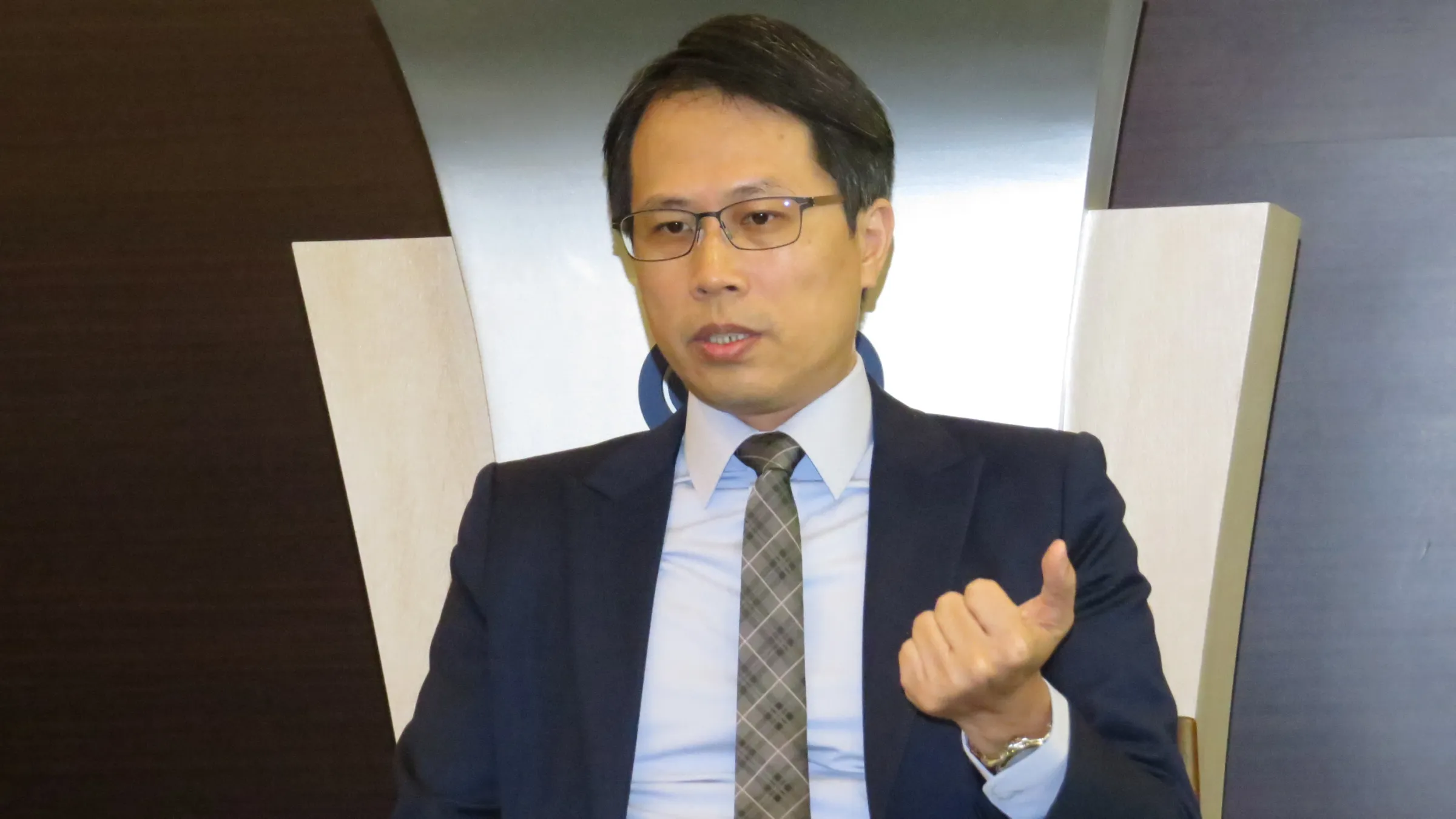 海基會副秘書長黎寶文表示，很遺憾中國大陸把九二共識當成政治前提，作為兩岸兩會恢復既有機制的前提，台灣人民並不會接受。（楊騰凱攝）