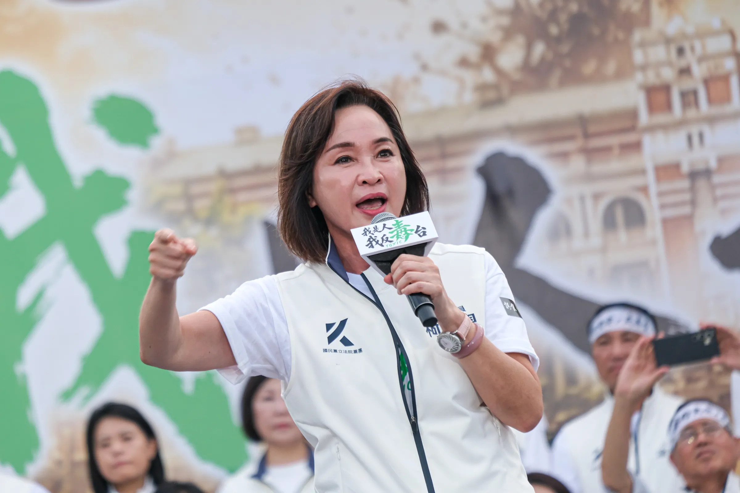 20260725-國民黨25日於凱道發起「我是人，我反毒台」集會，圖為國民黨高雄市長參選人柯志恩。（劉偉宏攝）