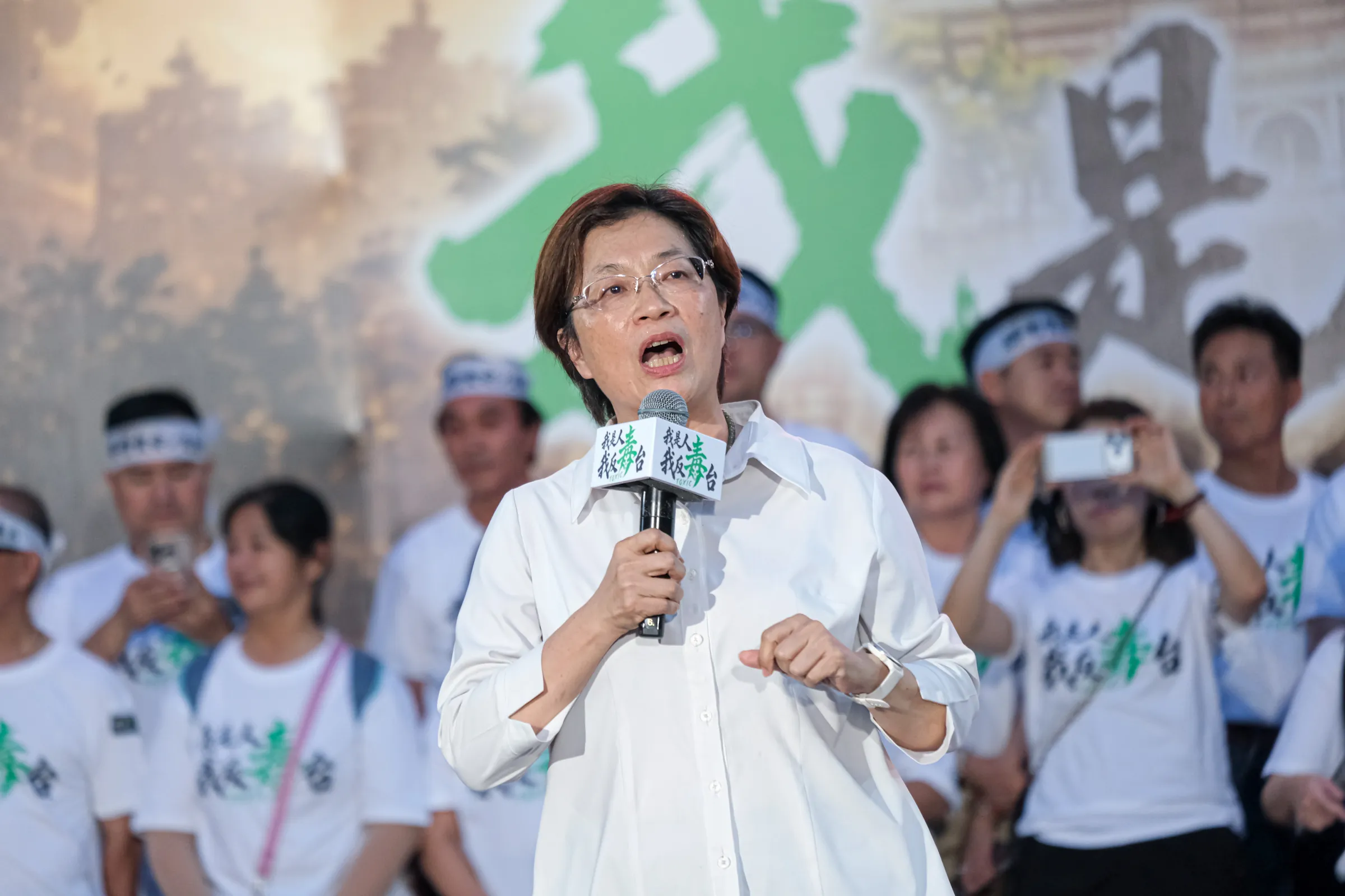 20260725-國民黨25日於凱道發起「我是人，我反毒台」集會，圖為彰化縣長王惠美。（劉偉宏攝）