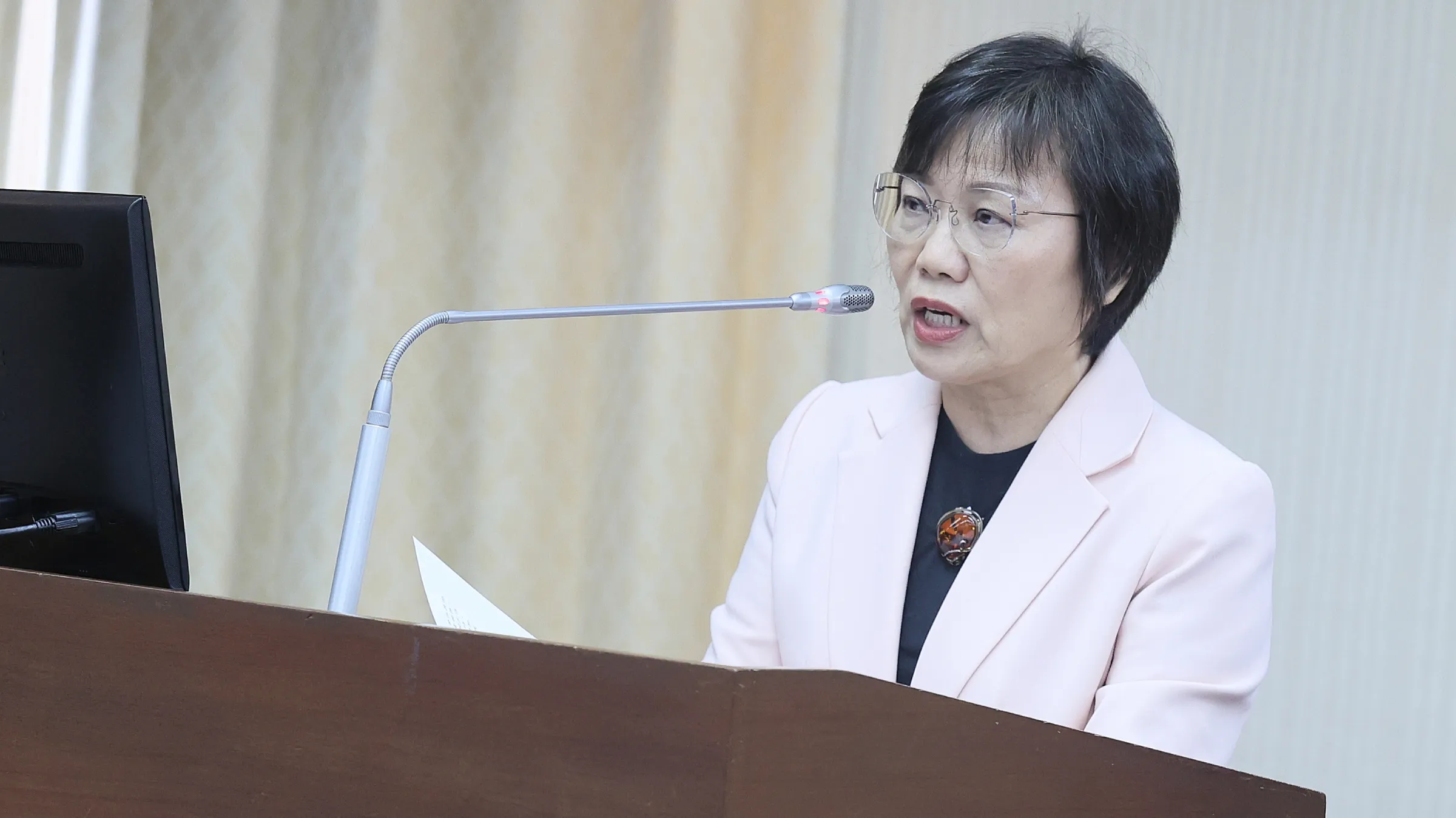 內政部長劉世芳29日至立法院備詢。（柯承惠攝）