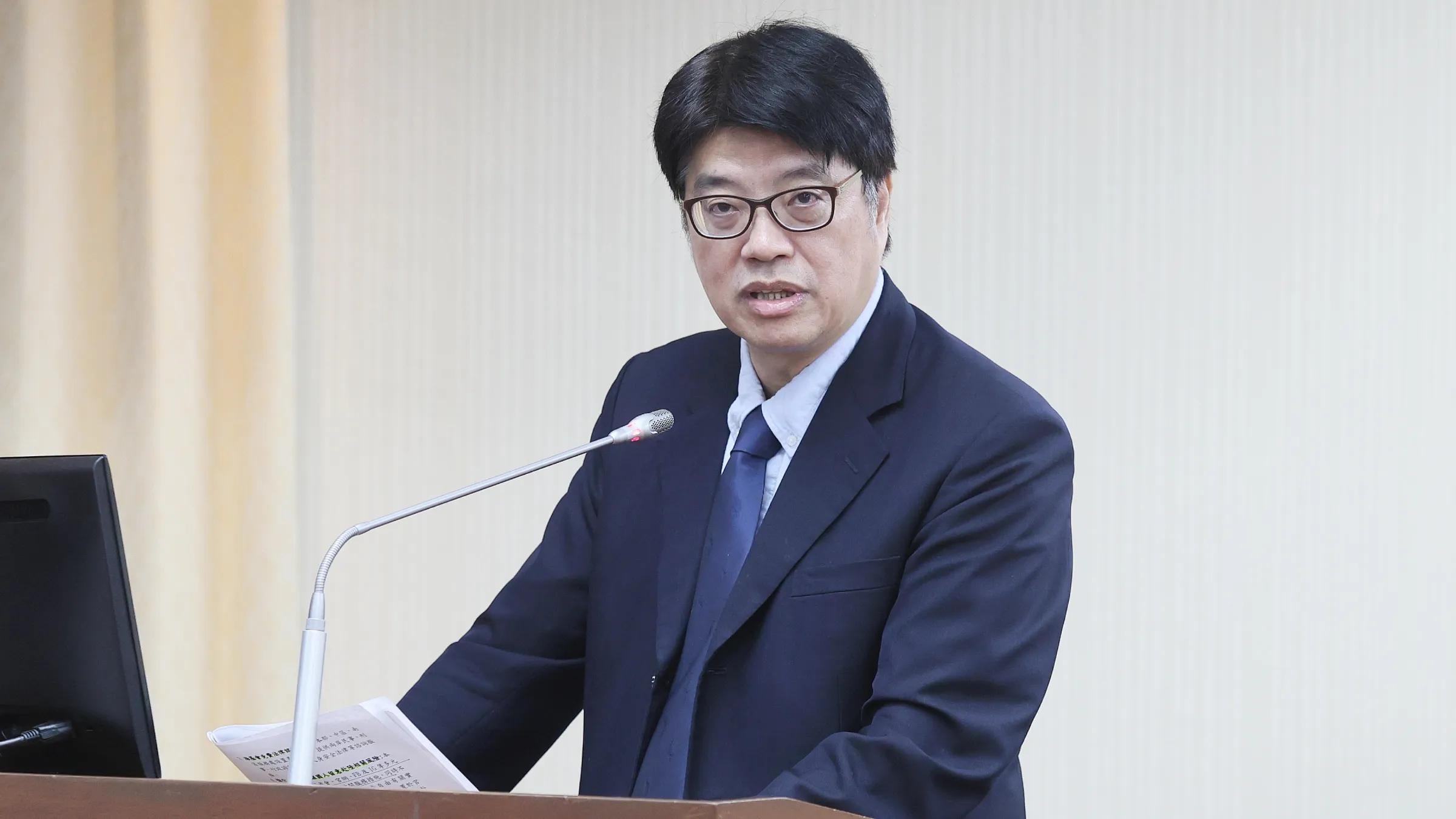 陸委會主委邱垂正29日至立法院備詢。（柯承惠攝）