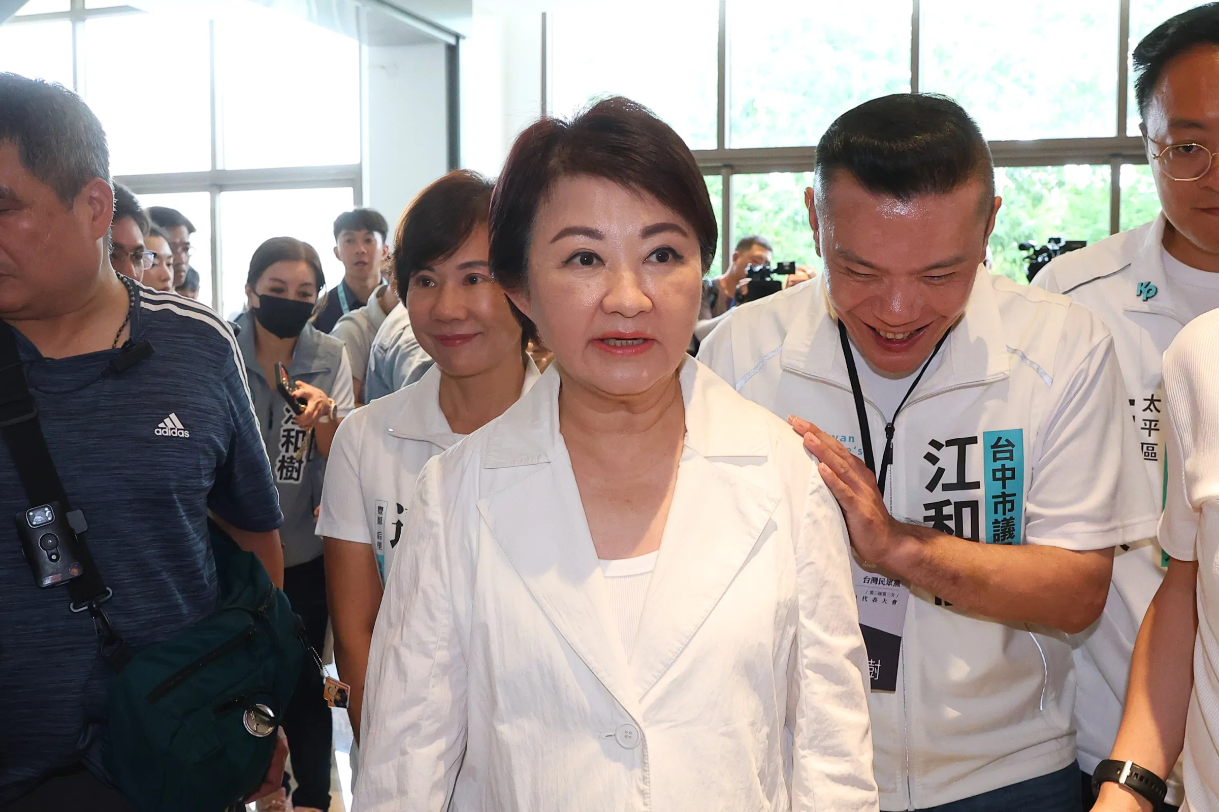 20260802-台中市長盧秀燕2日出席民眾黨7週年黨慶。（顏麟宇攝）