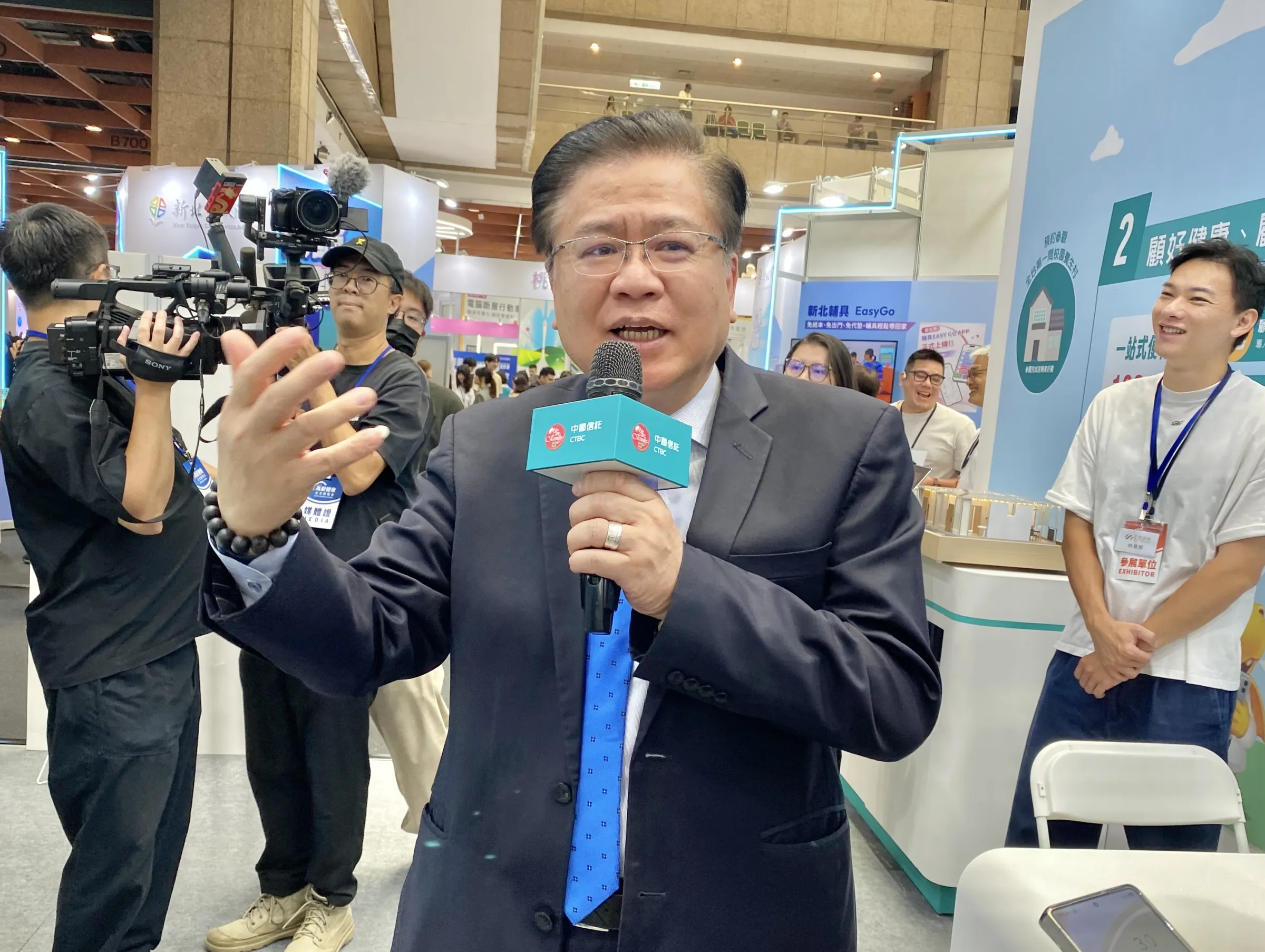 20260807－台灣人壽董事長許舒博7日於第三屆高齡健康產業博覽會。（陳怡慈攝）