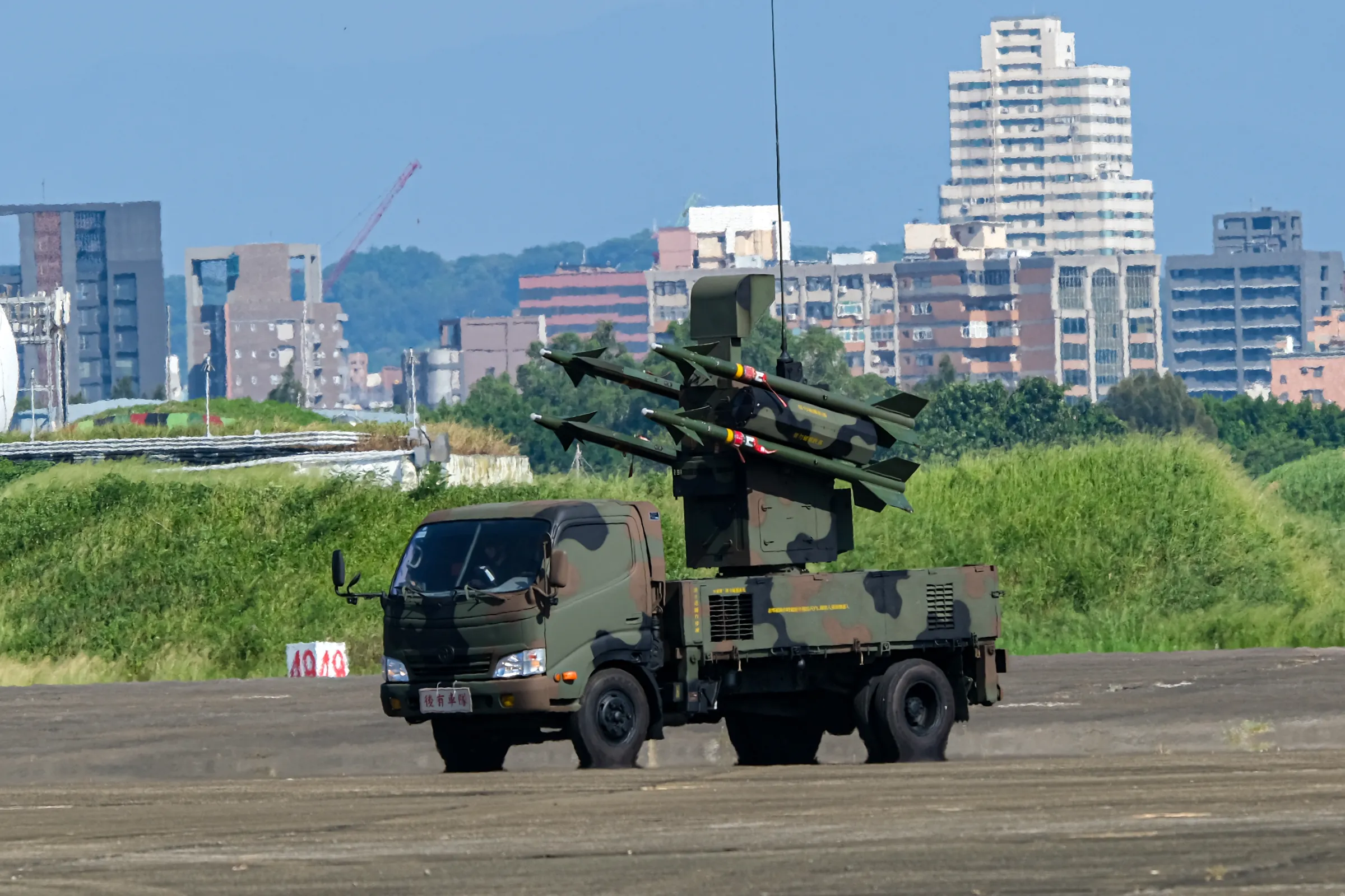 20260807-「漢光42號演習實兵演練」媒體邀訪活動7日於新竹基地進行，圖為捷羚防空飛彈系統。（劉偉宏攝）