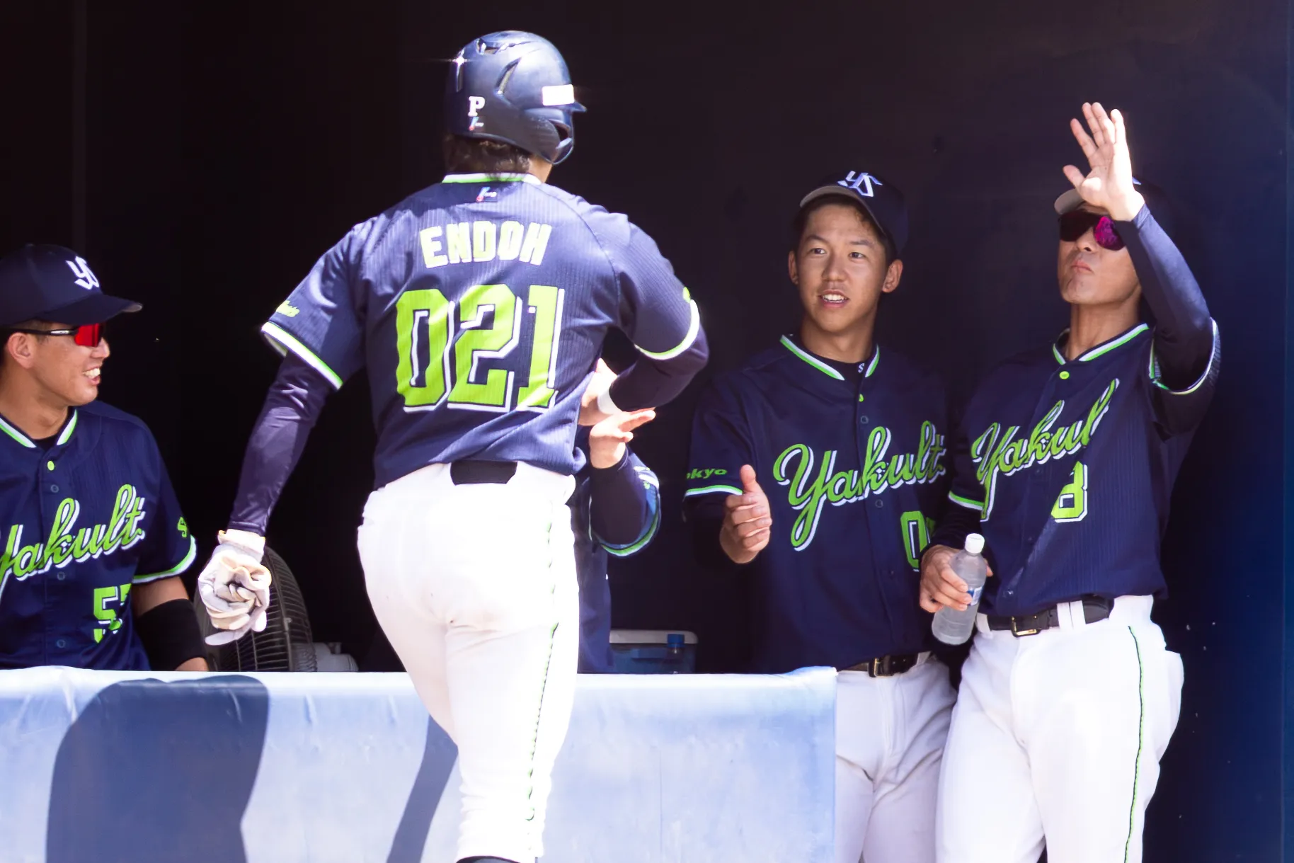ヤクルトの翔聖は5回2安打無失点の好投。プロ入り後初めて5回を投げ切り、今季3勝目を挙げた。（写真／丁勤紜撮影）