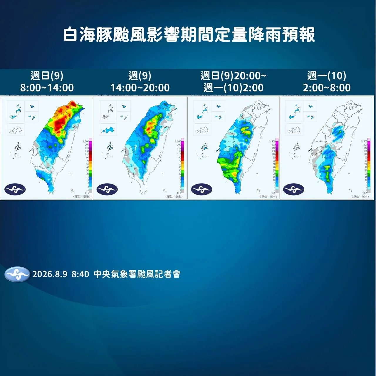 白海豚降雨趨勢。（圖／氣象署提供）