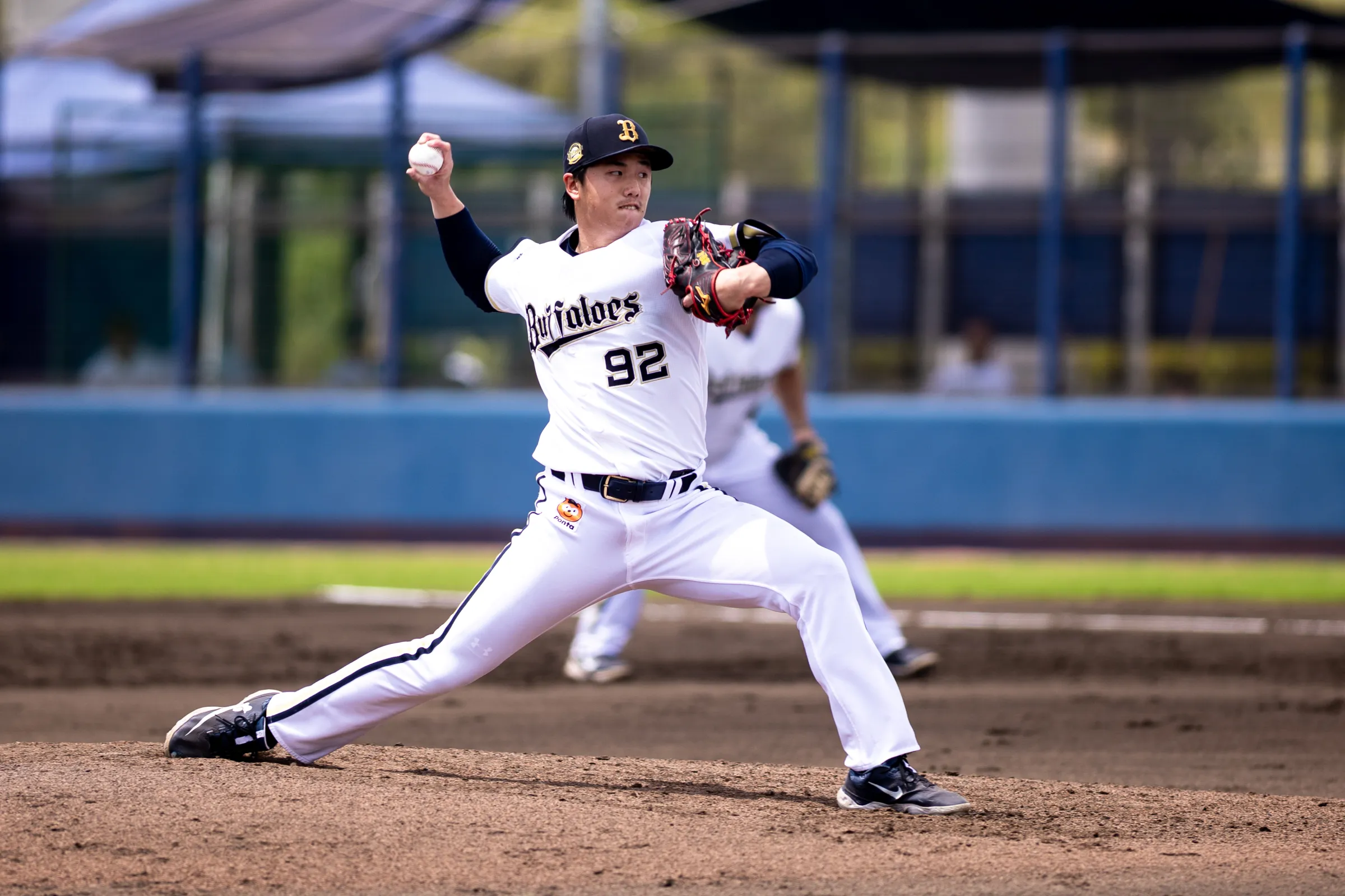 オリックスの台湾出身右腕・陳睦衡は5回1安打無失点の好投で今季2勝目。支配下登録後は2試合連続で白星を挙げた。（写真／丁勤紜撮影）