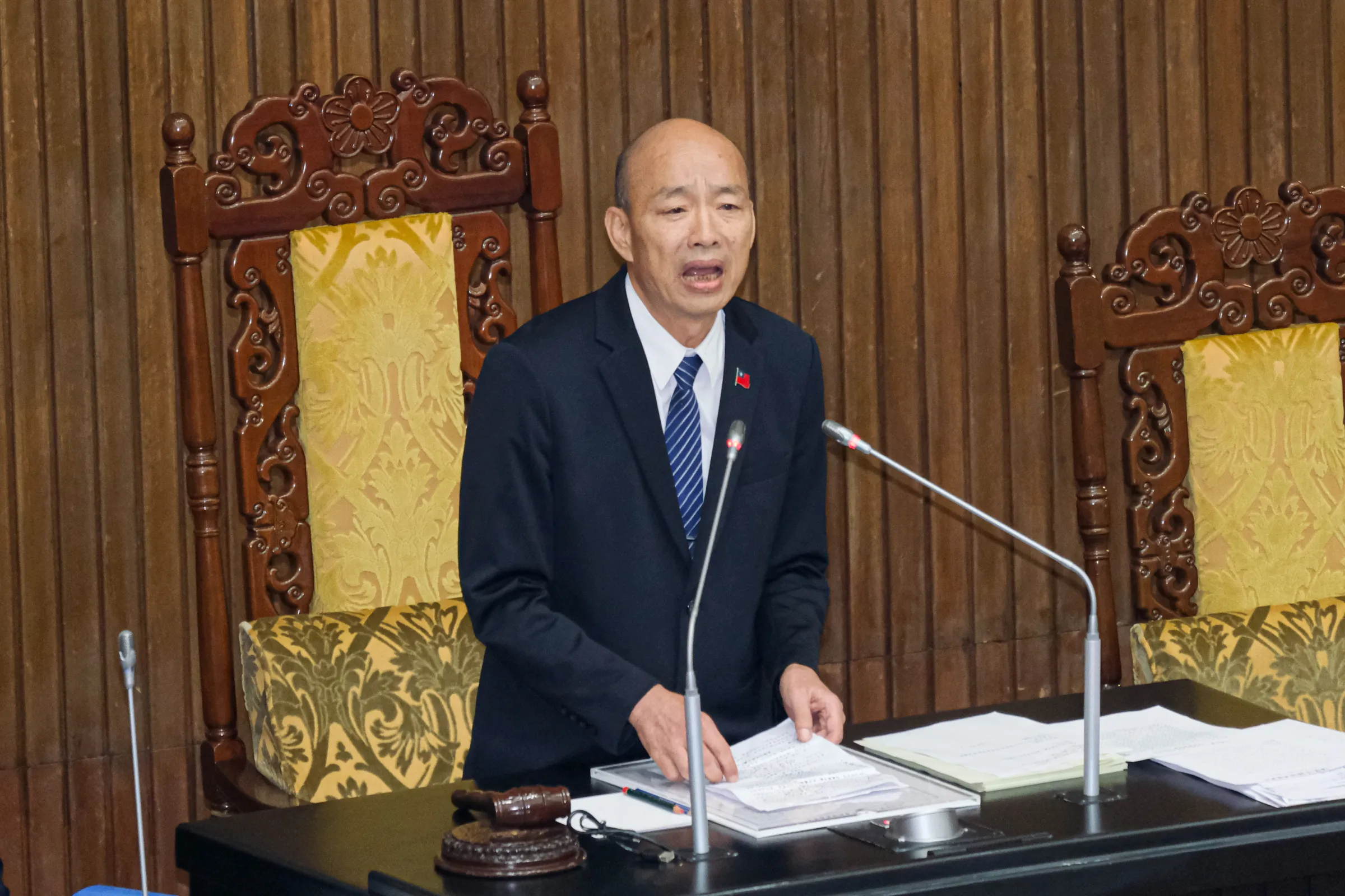20260814-立法院會14日審2026年度中央總預算案，圖為立法院長韓國瑜主持會議的情形。（劉偉宏攝）