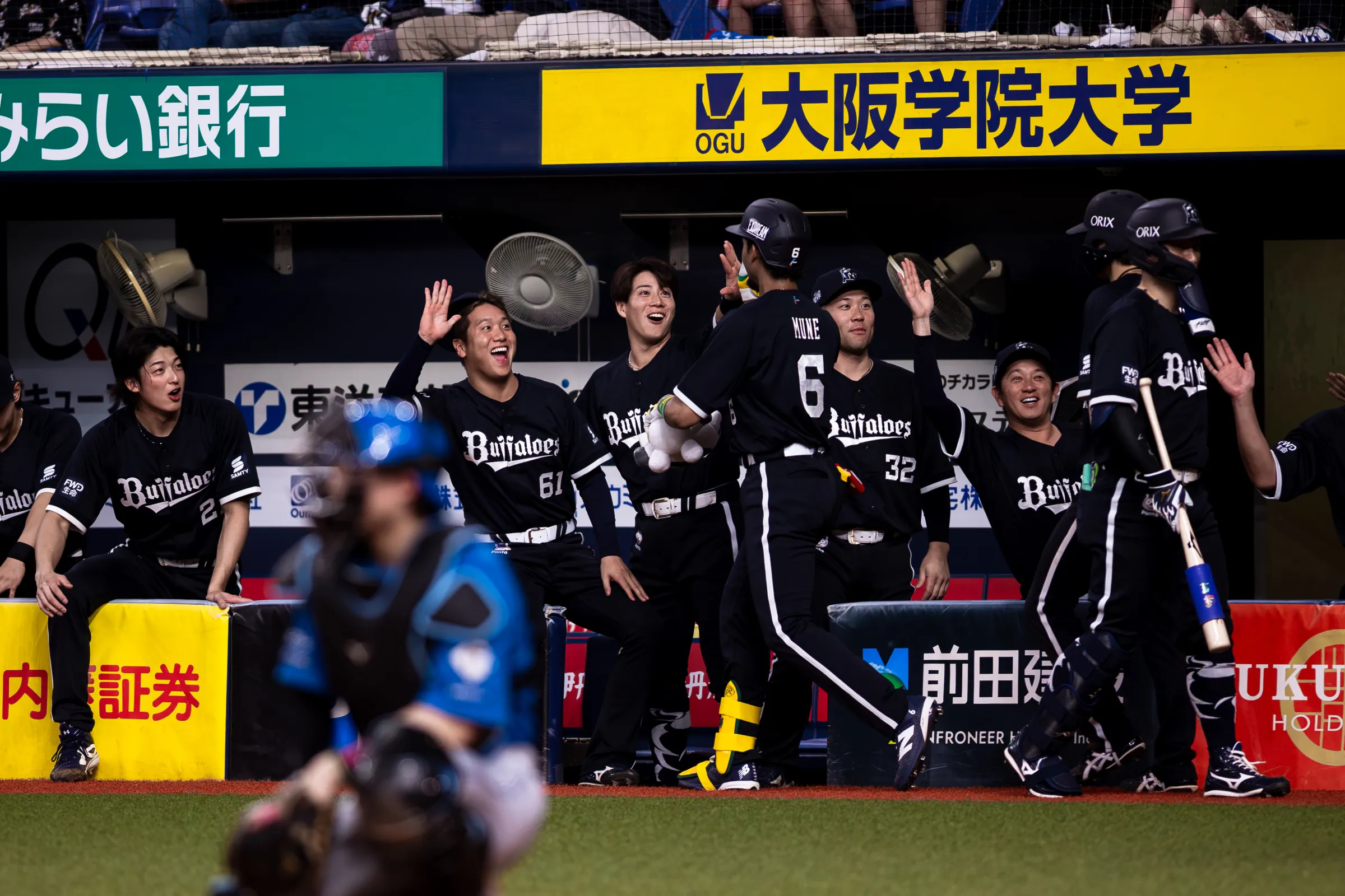宗佑磨は6回と8回にそれぞれ2ラン本塁打を放ち、プロ初となる1試合2本塁打を記録した。（写真／丁勤紜撮影）