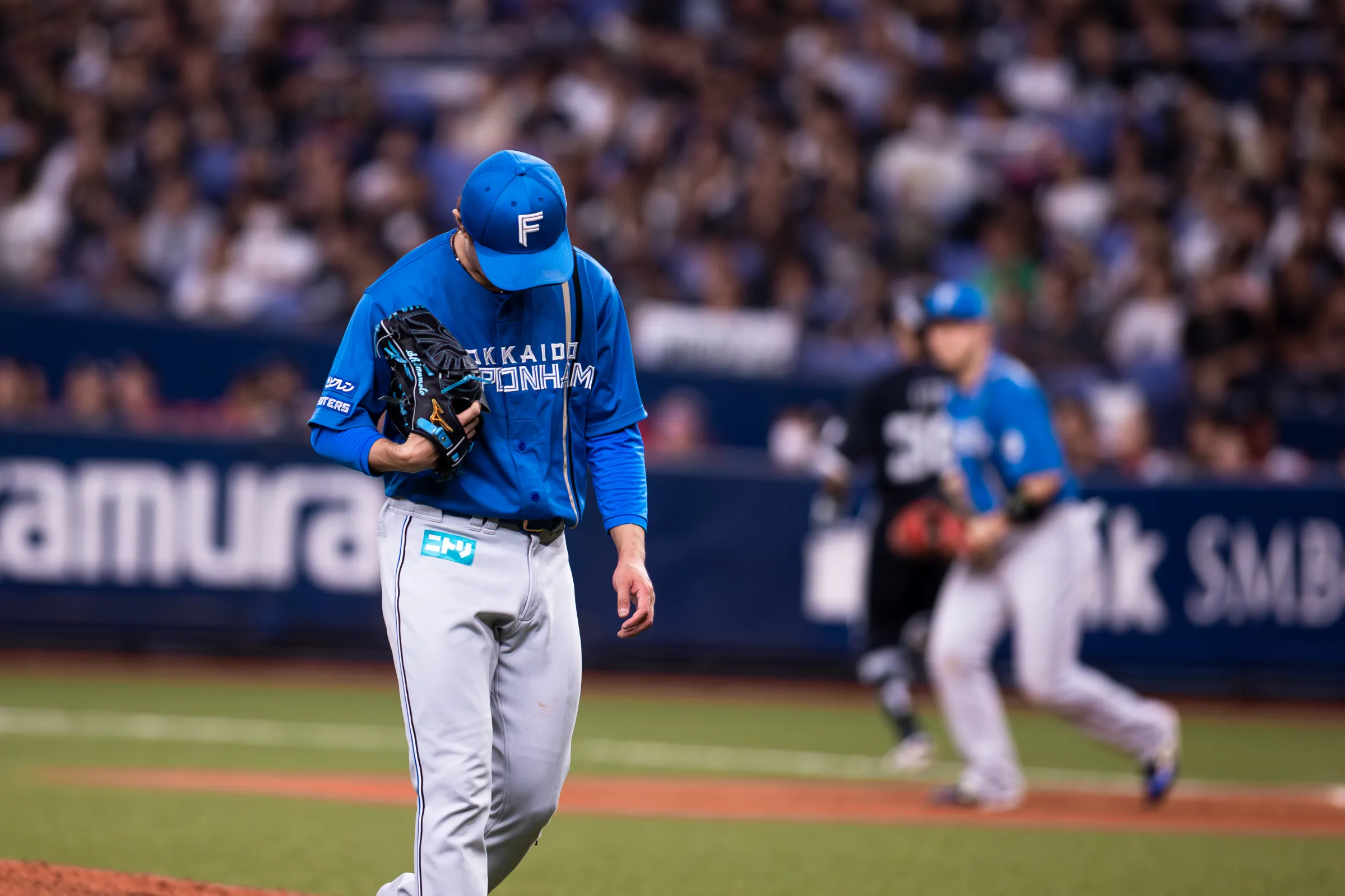 日本ハムは8回に堀瑞輝、島本浩也を投入したが、オリックス打線に4点を奪われた。（写真／丁勤紜撮影）