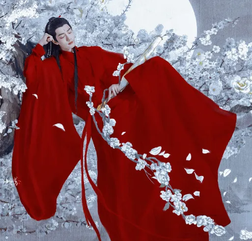 古裝陸劇最帥「紅衣男神」第1名：肖戰《玉骨遙》（圖／取自微博）