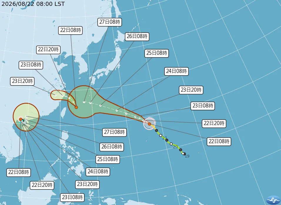 颱風路徑。（圖／取自氣象署）