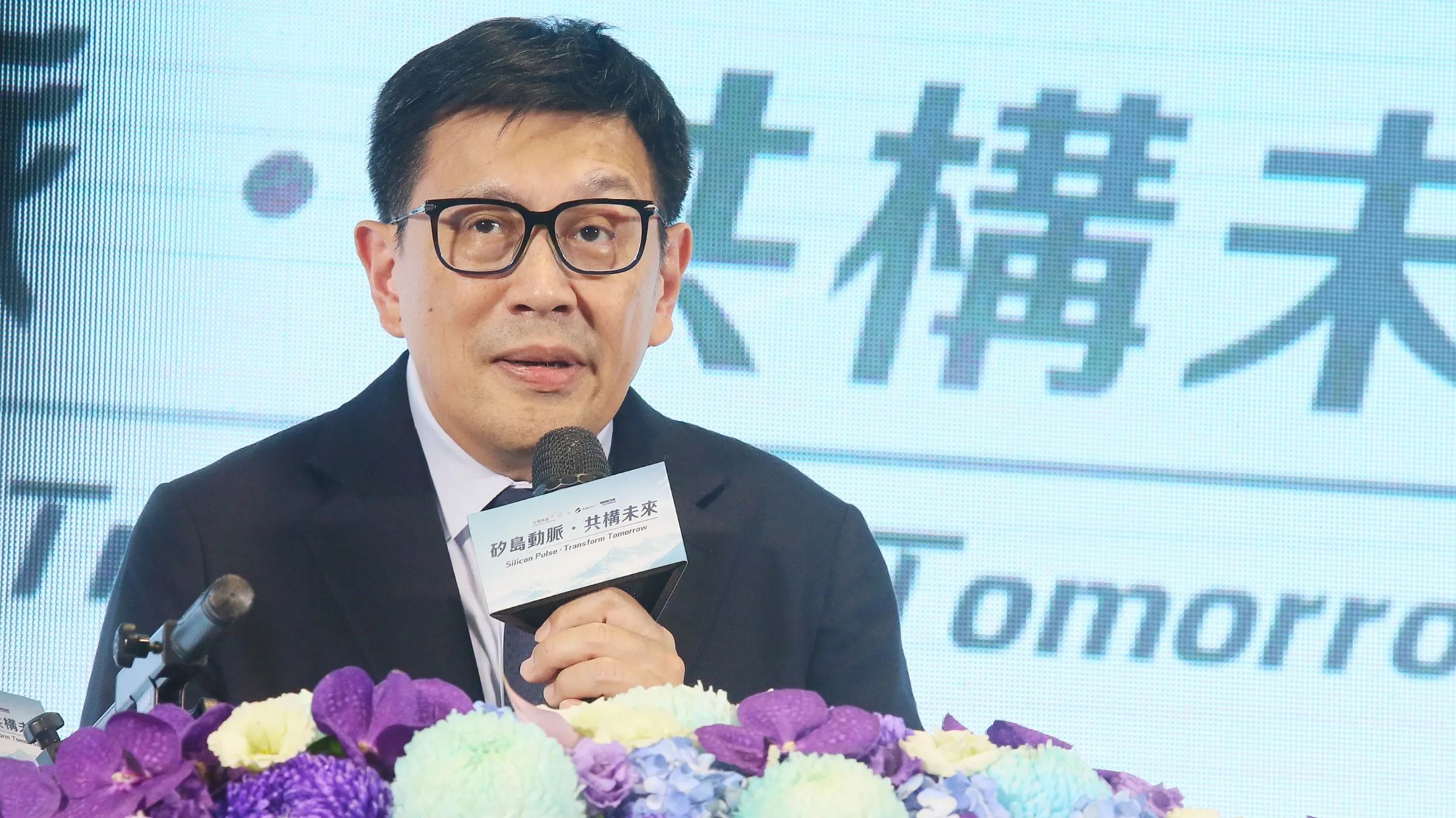 20260825-SEMI全球行銷長暨台灣區總裁曹世綸25日出席SEMI國際半導體產業協會與台灣高鐵舉辨策略合作記者會。（柯承惠攝）