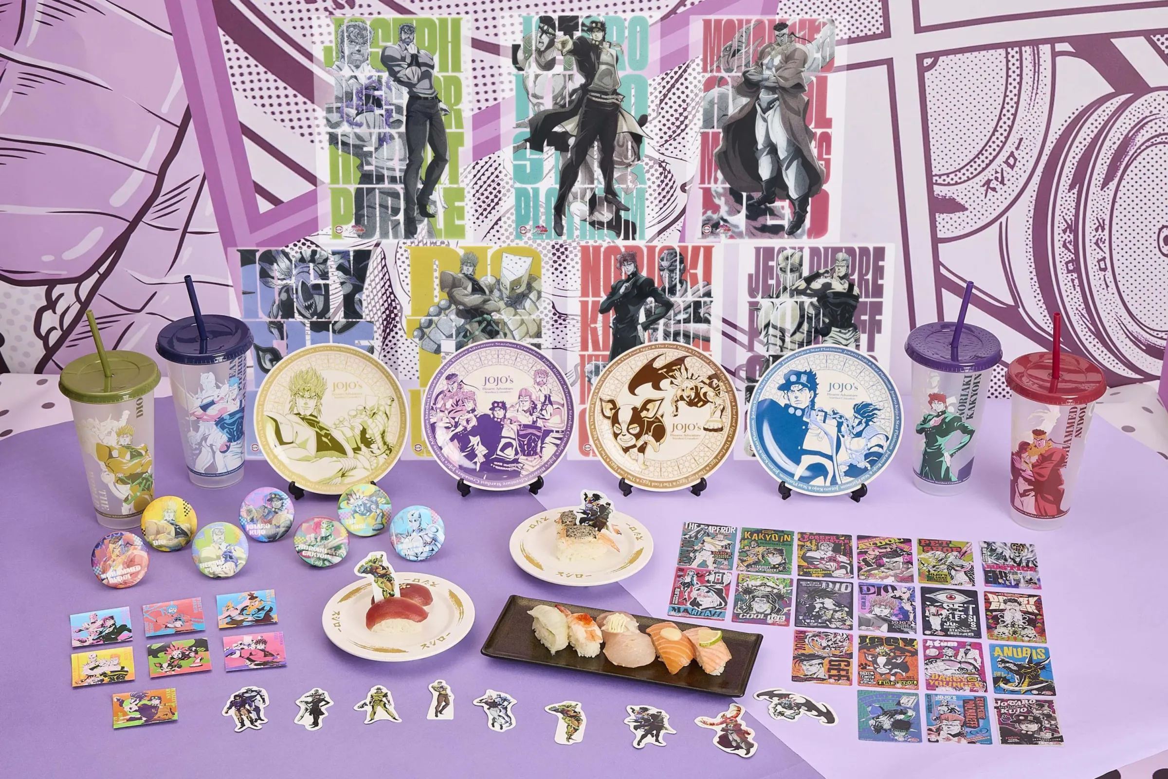 壽司郎也將於8月17日至9月20日攜手《JOJO的奇妙冒險：星塵遠征軍》推出聯名活動。（圖／壽司郎提供）