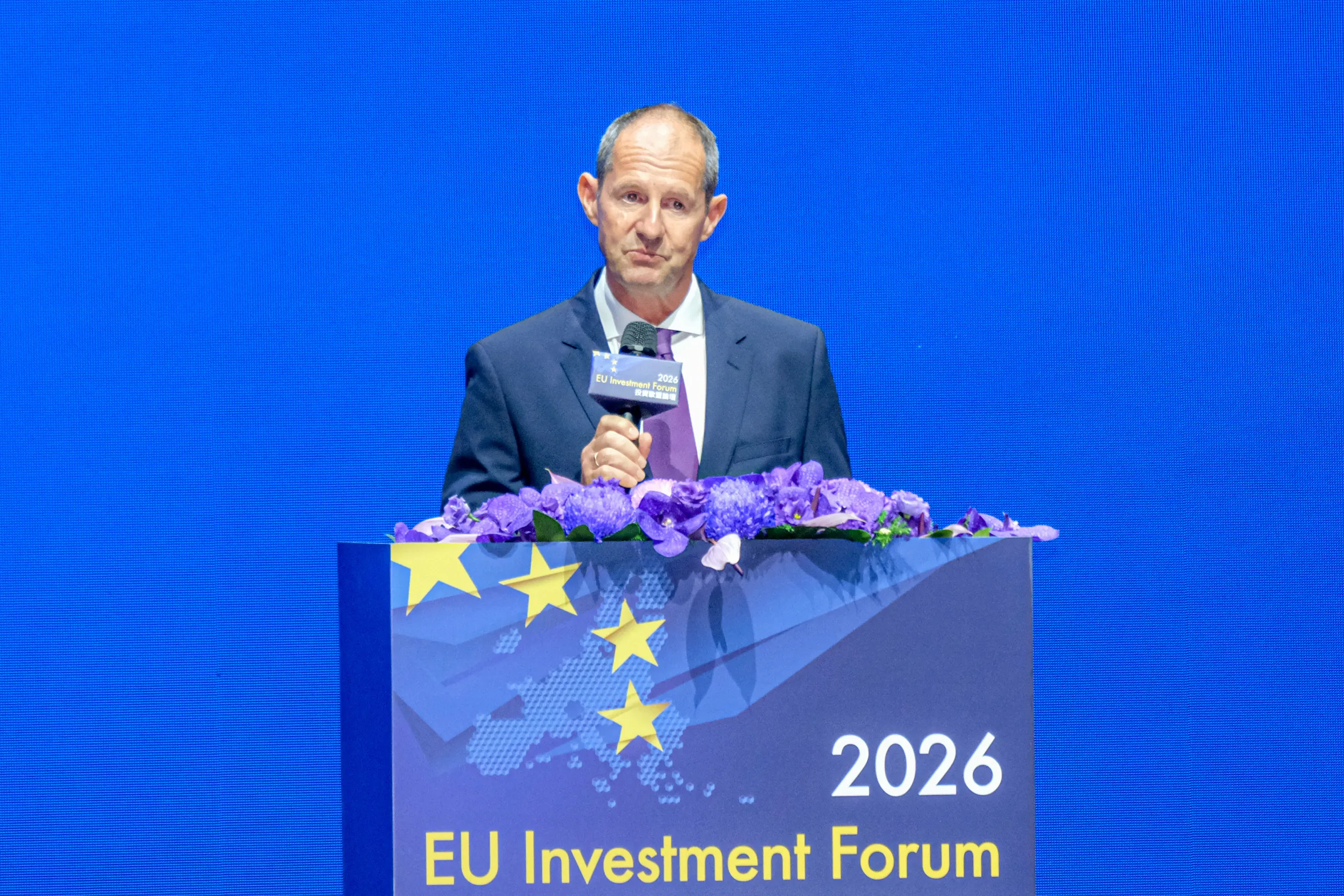 20260901-歐洲經貿辦事處處長谷力哲（見圖）1日赴南港展覽館出席「2026投資歐盟論壇」。（劉偉宏攝）