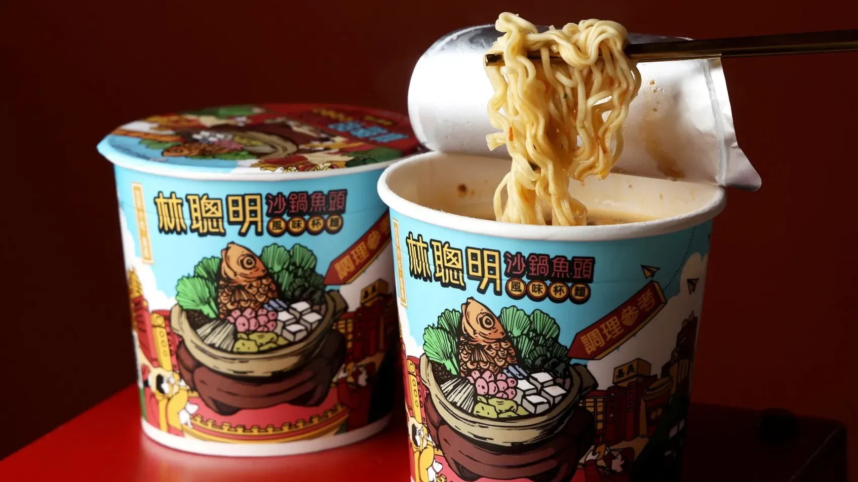 No.3 林聰明砂鍋魚頭風味杯麵。（圖／翻攝FB嘉義林聰明沙鍋魚頭）