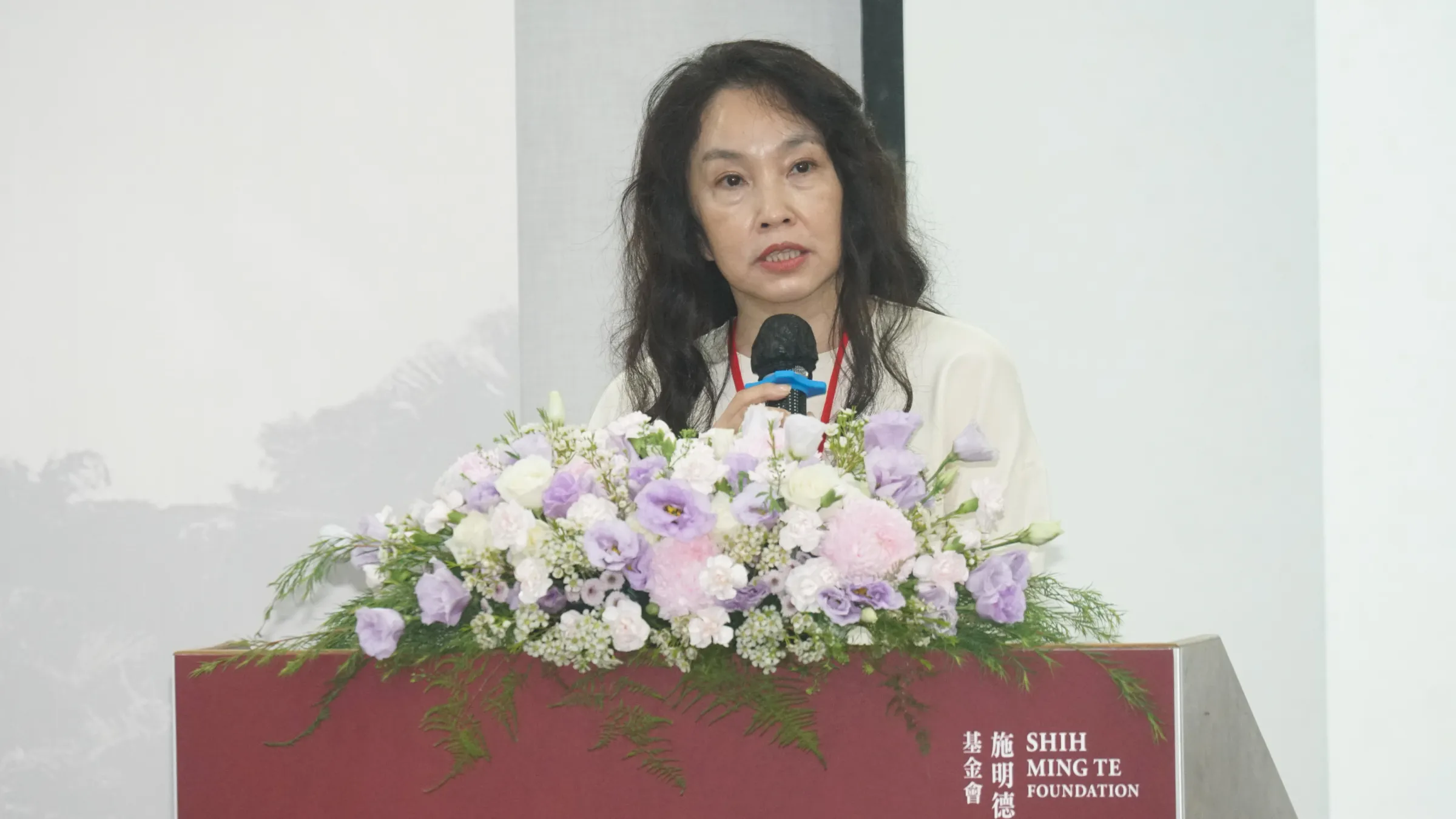 20260909-施明德基金會舉辦「公民社會、民主韌性與國家安全國際學術研討會，圖為施明德基金會董事長施陳嘉君 。（蔡親傑攝）