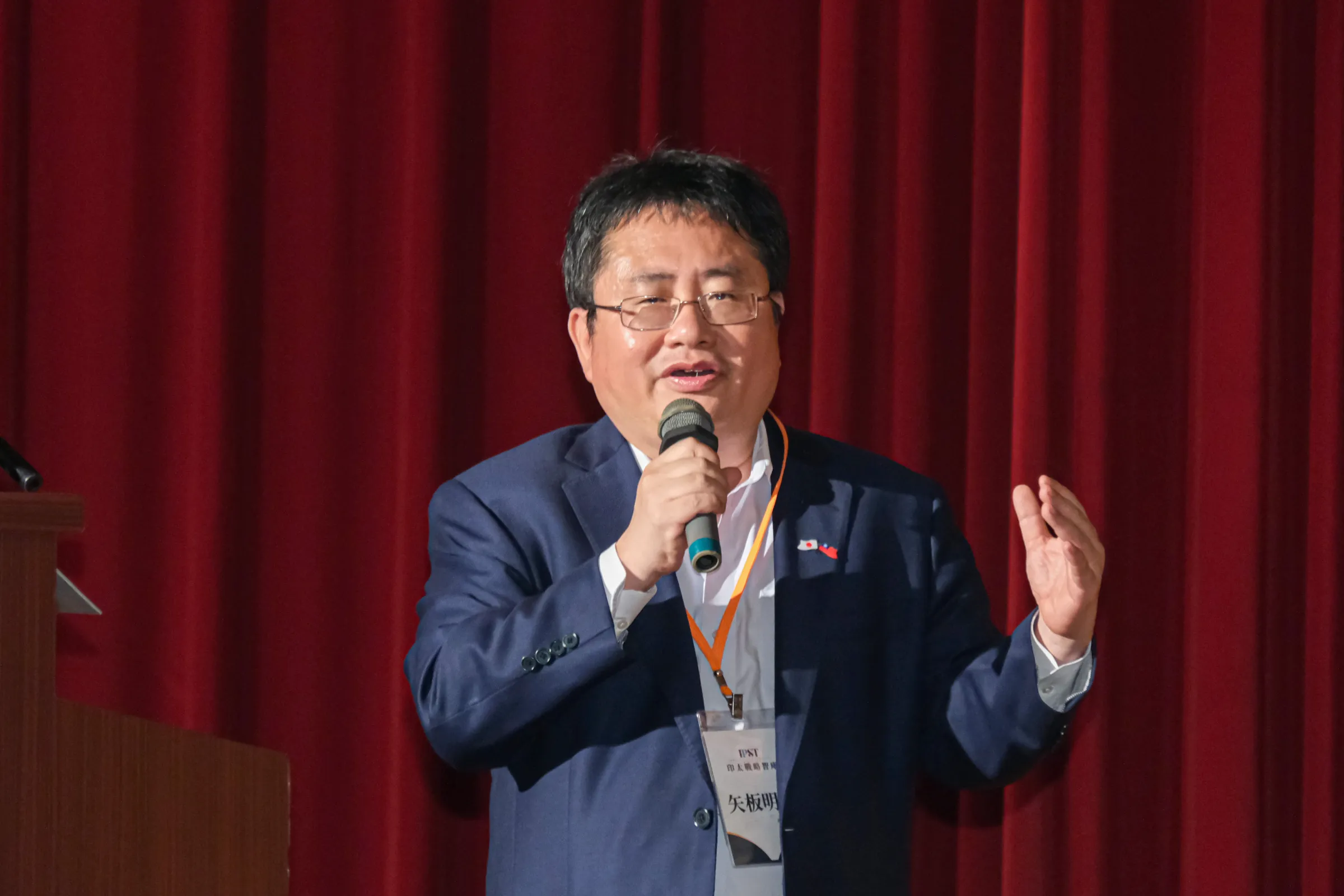 20260909-台日外交國防論壇9日於圓山大飯店舉行，圖為印太戰略智庫執行長矢板明夫。（劉偉宏攝）