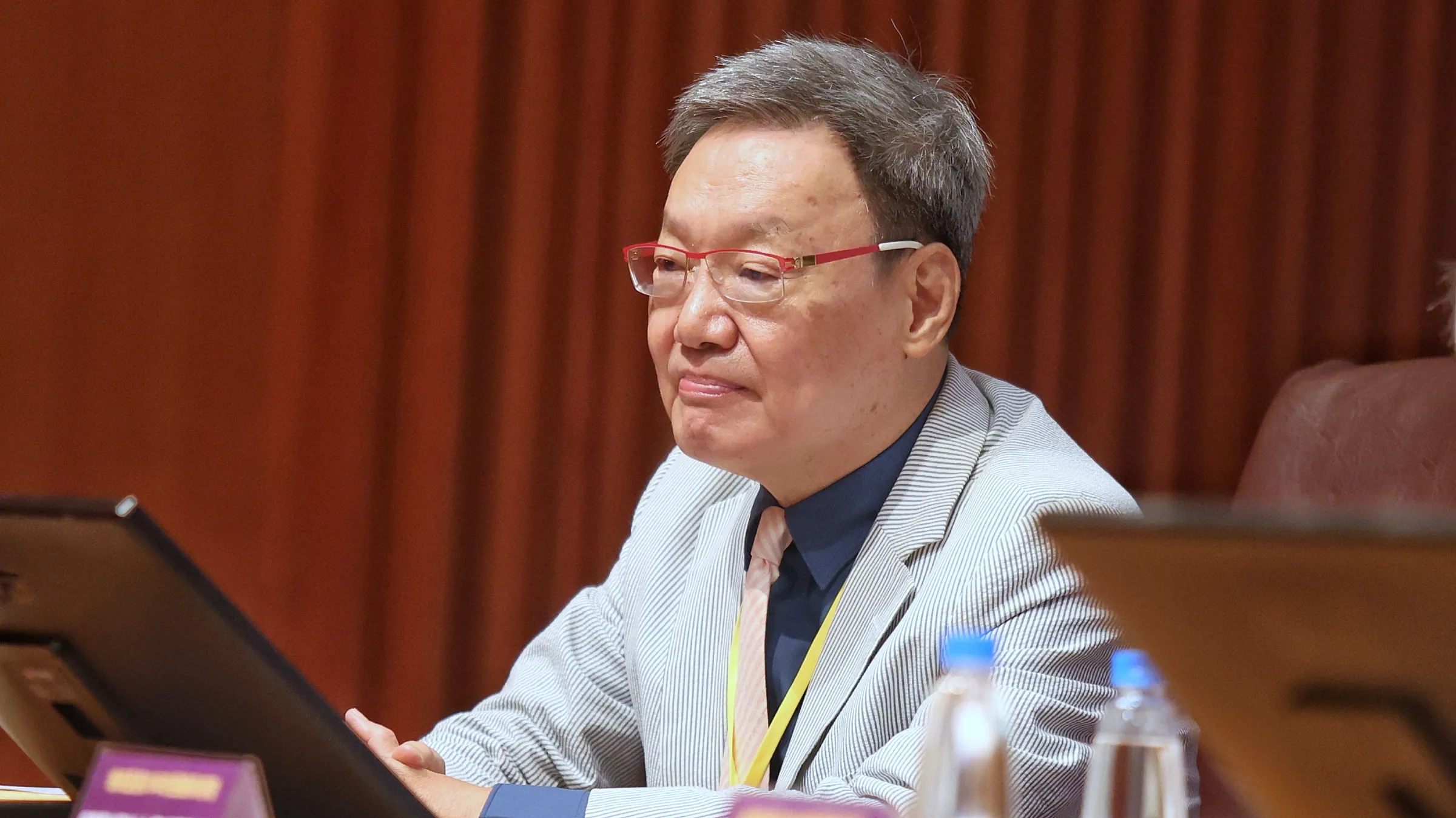 20260912-台北政經學院12日舉行「總統直選30年的回顧與前瞻」研討會，前國安會秘書長蘇起出席。（柯承惠攝）