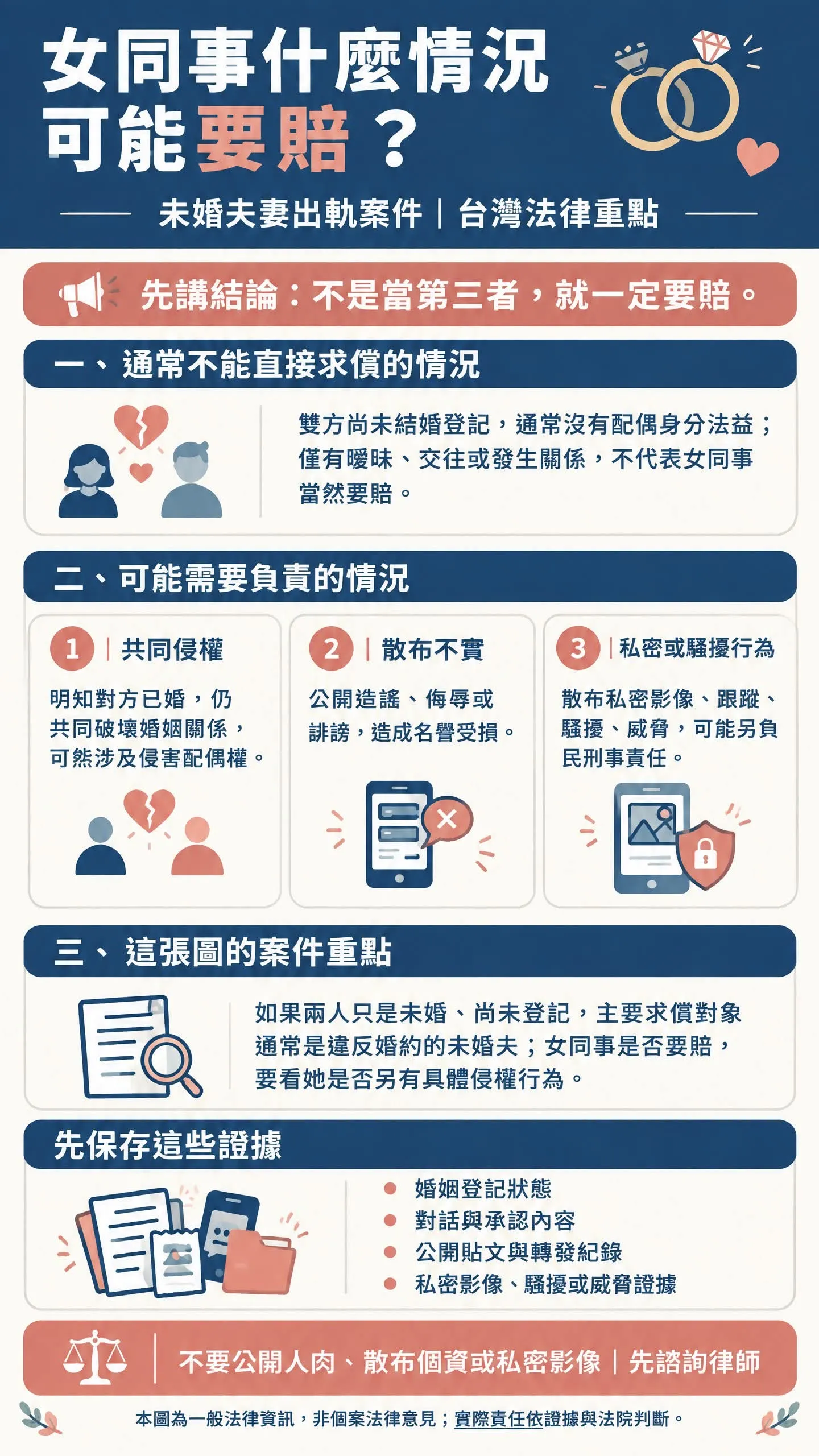 「婚前出軌」可以求償什麼？律師揭索賠關鍵：這5項證據務必保存。（圖／Threads@jienuo_zeng授權提供）
